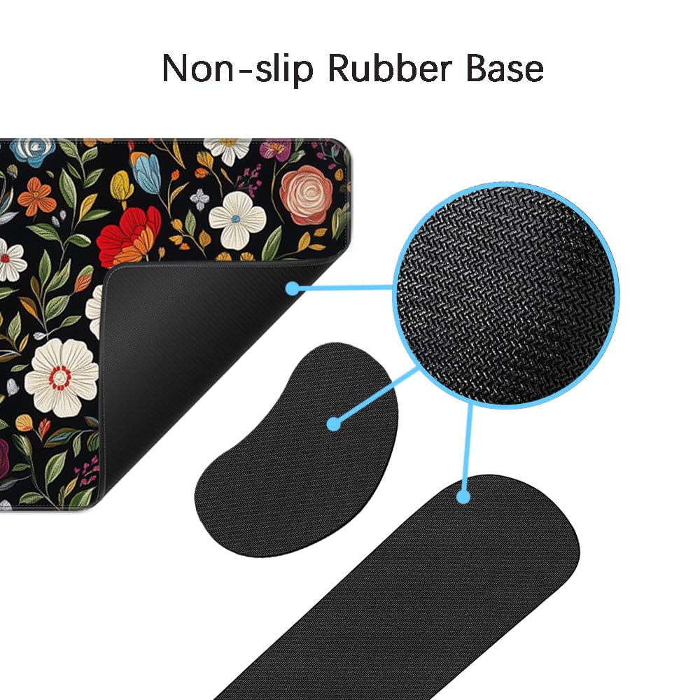 MIBITRI Keyboard Mouse Pad Set, Extended Gaming Mouse Pad+Ergonomics Keyboard Wrist Rest Support