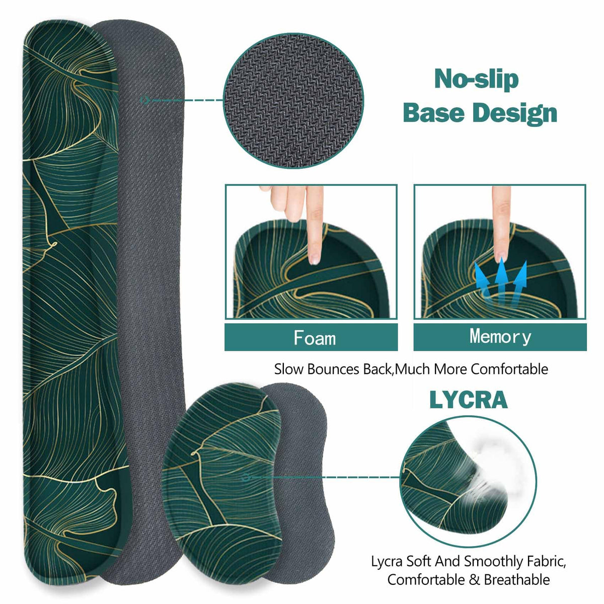 ToLuLu Extended Gaming Mouse Pad, Ergonomic Keyboard Mouse Wrist Rest Set