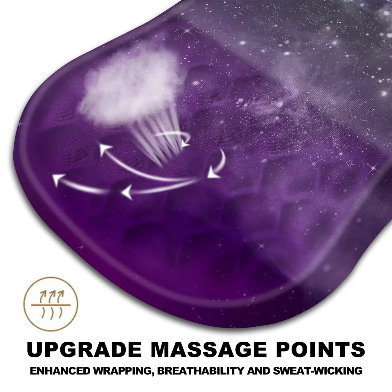 KUOSGM Mouse Pad Wrist Support, Ergonomic Mouse Pad with Massage Dot, Comfortable Computer Mouse