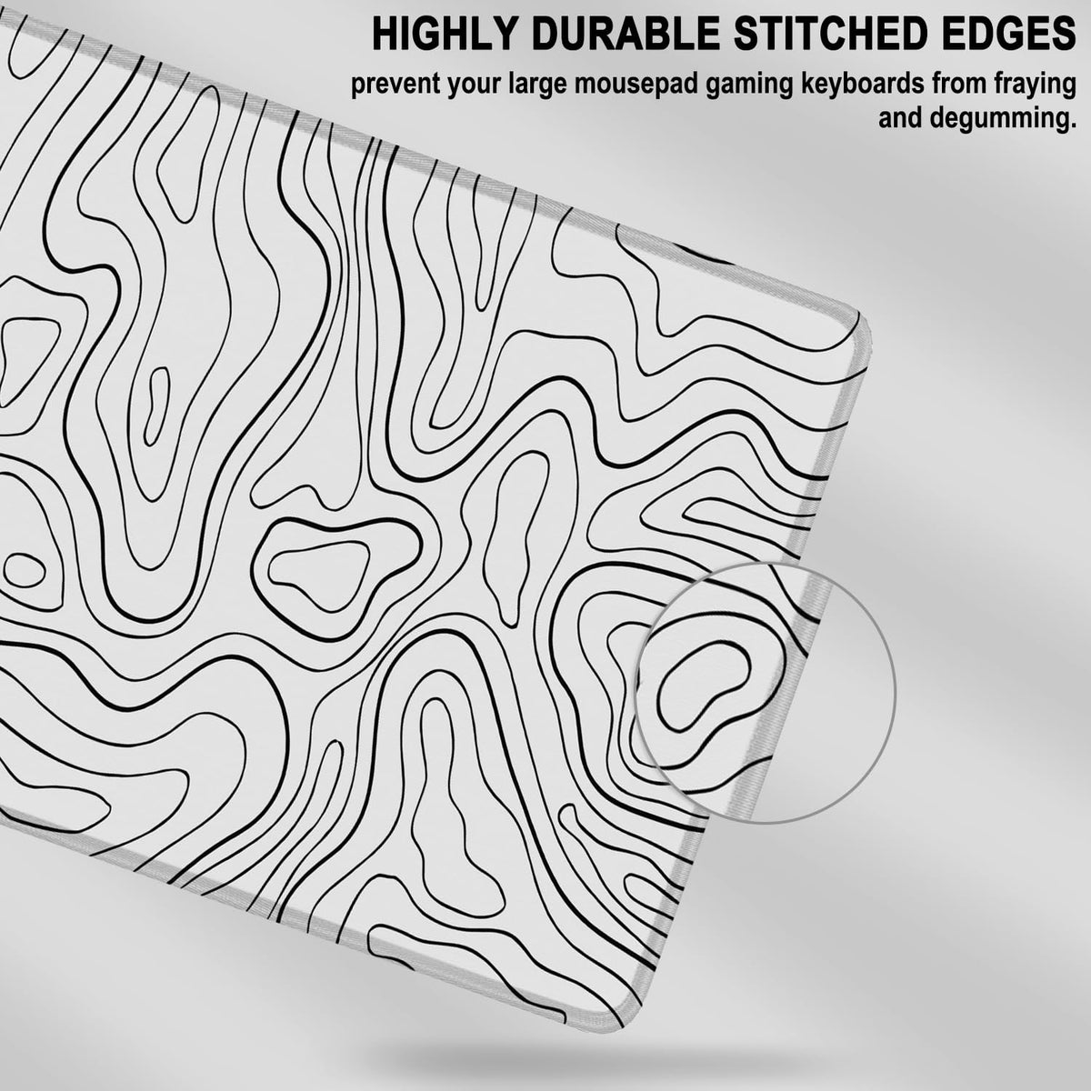 Large Gaming Mouse Pad, 31.5 x 15.7 in Mousepad with Stitched Edge, Extended Desk Mat with Non-Slip