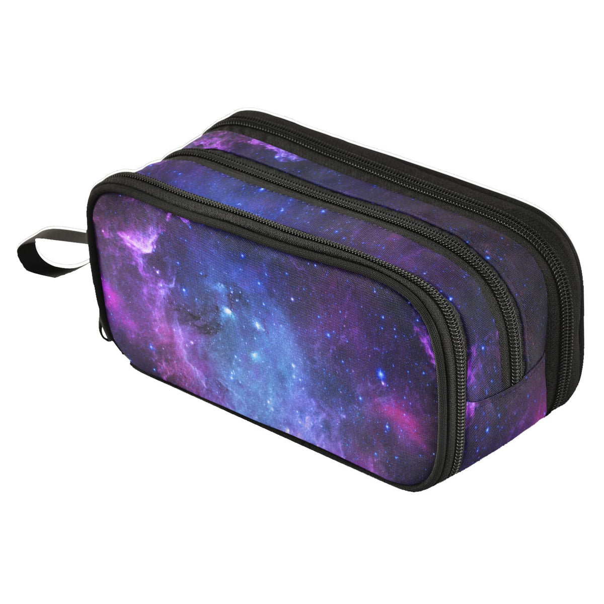 Fustylead Beautiful Space Nebula Galaxy Print Large Pencil Pen Case Stationery Bag, 3 Compartments