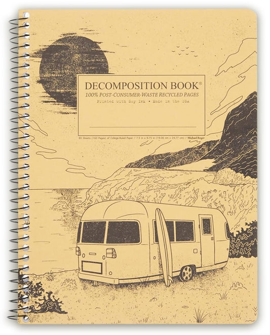 Decomposition Big Sur College Ruled Spiral Notebook - 9.75 x 7.5 Journal with 160 Lined Pages