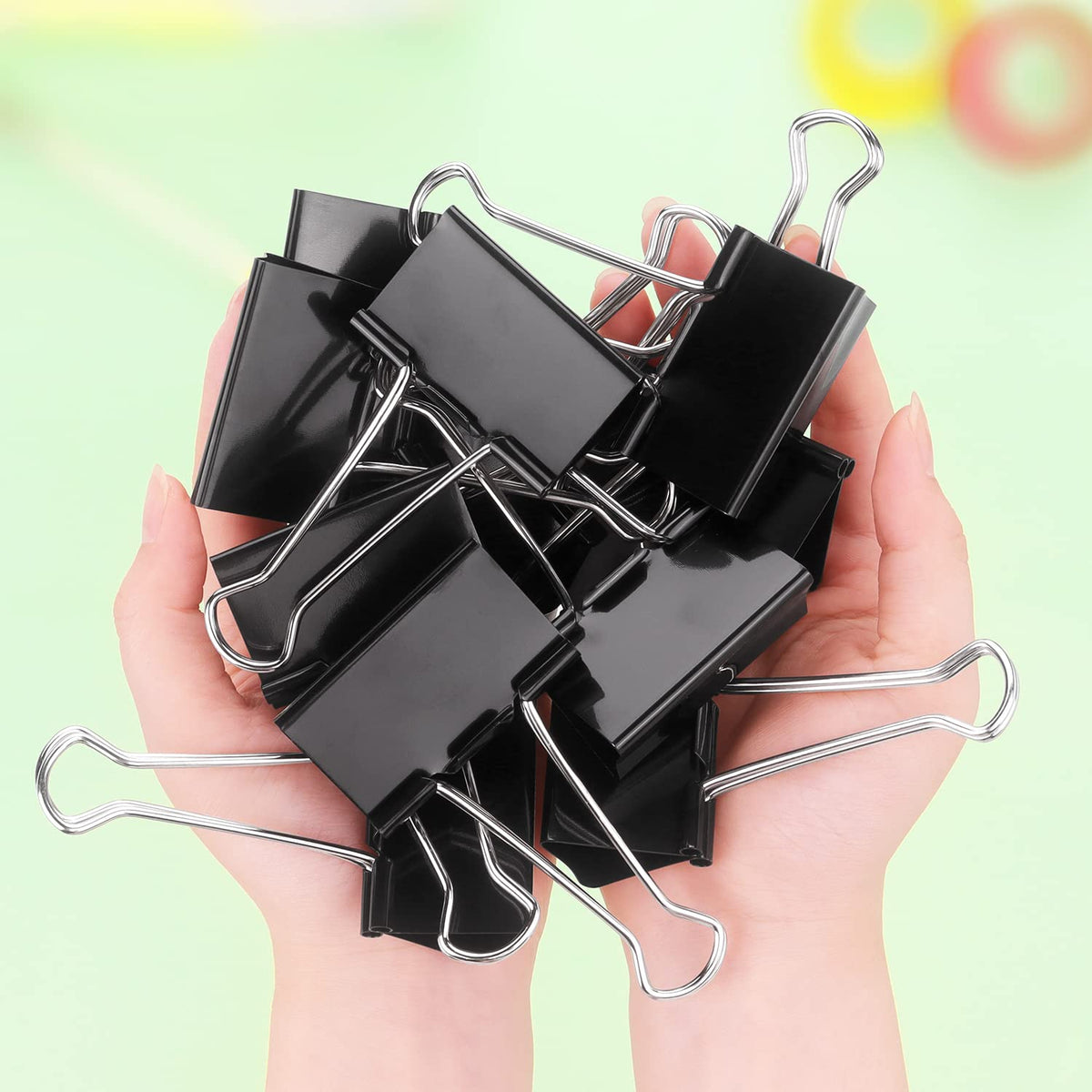 ZZTX 12 Pack Large Binder Clips 2.0 Inches Black