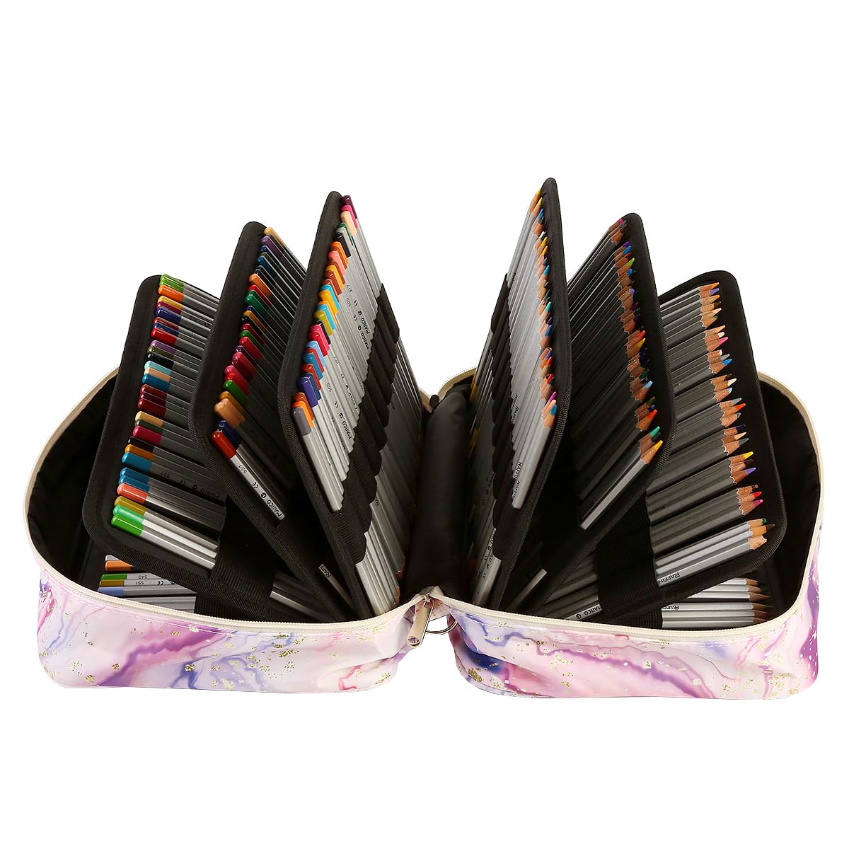 Lbxgap 420 Slots Colored Pencil Case w/Handle & Shoulder Strap