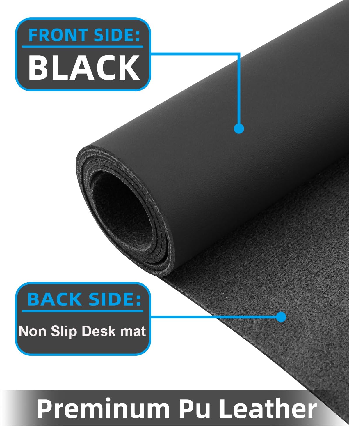 Desk mat Large, Leather Desk Pad Protector,Office Desk Mat,Mouse Pad, Non-Slip Desk Blotter, Laptop