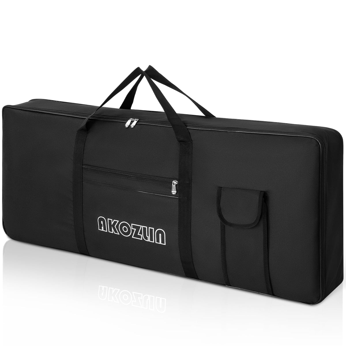 AKOZLIN 61 Keys Portable Padded Keyboard Case,40"x6"x16" Soft Gig Bag