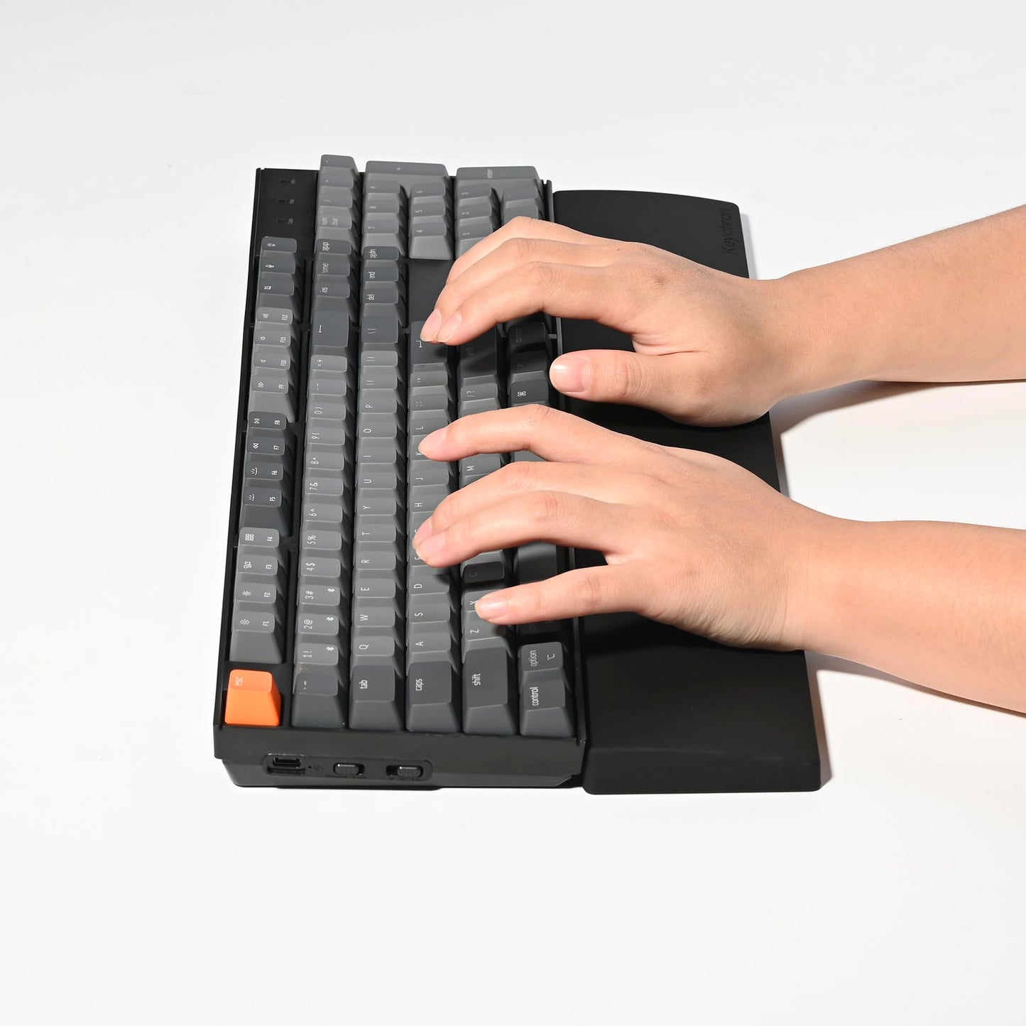 Ergonomic Silicone Wrist Rest for Keychron K4 Pro / K4 Max / Q5 / V5 / V5 Max,15.37" Honeycomb