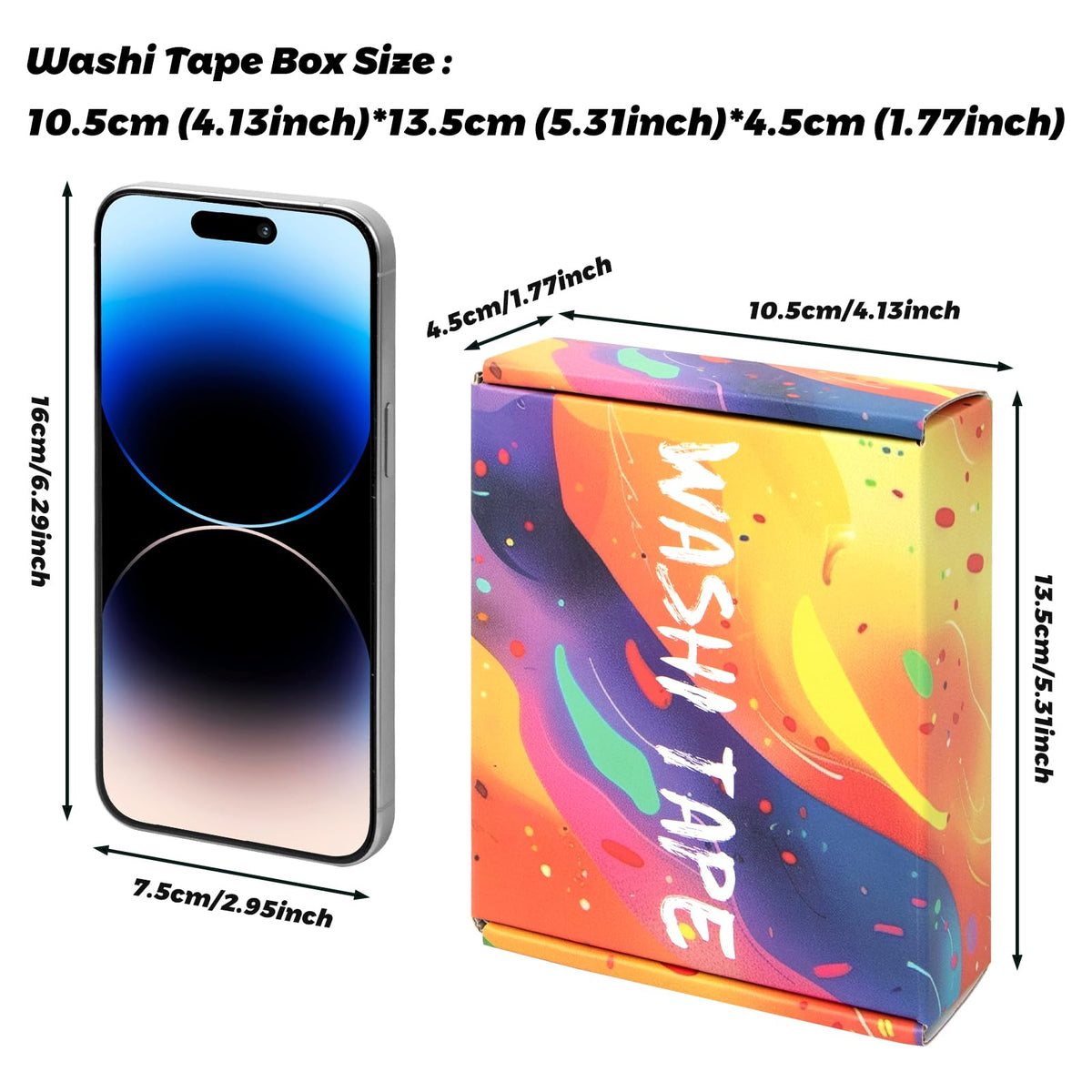 WAPETASHI Washi Masking Tape Set 60 Rolls 5mm (0.2 inch) Wide Decorative Craft Tape Collection for