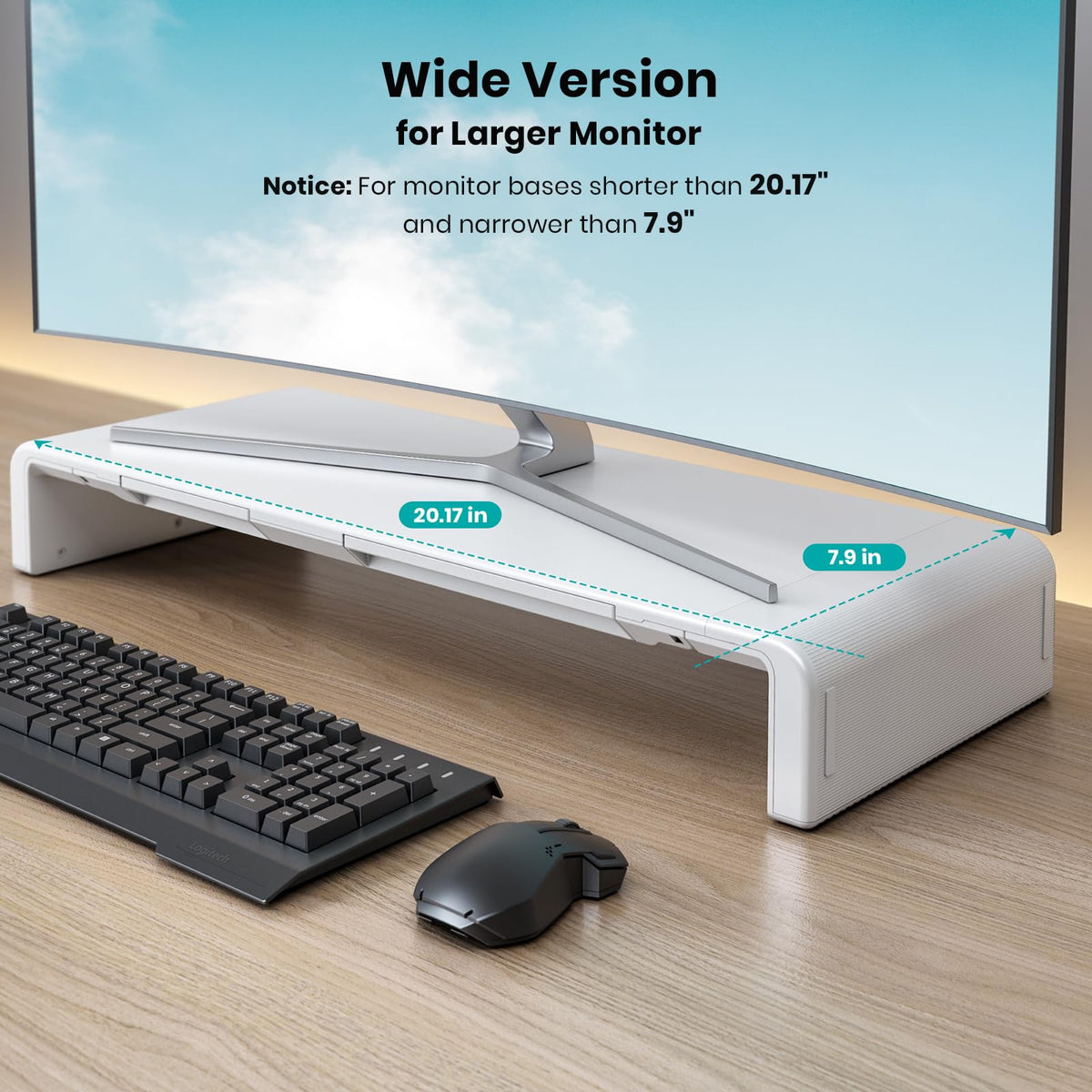 Monitor Stand Riser, Klearlook Foldable, Height Adjustable Computer Stand, Desk Shelf Riser with