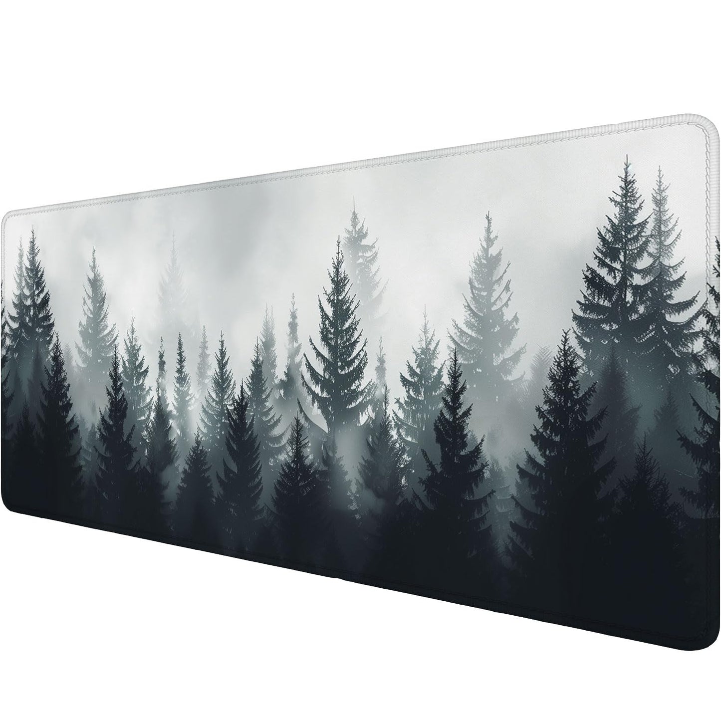 Misty Forest Gaming Mouse Pad Forest Tree XL Mouse Pad Large Mousepad Extended Laptop Keyboard Mat