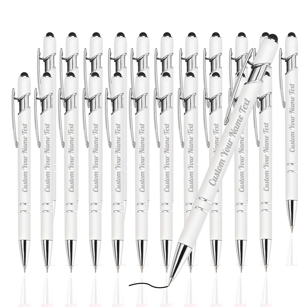 Westpearl Personalized Pen24pcs Bulk,Custom Ballpoint Pens with Engraved Business Name Message