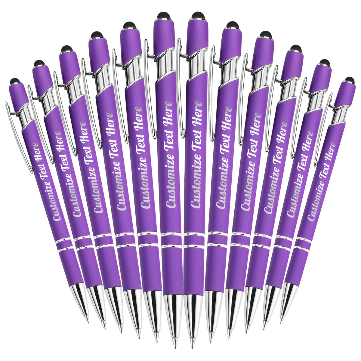 Personalized Pens Bulk Custom Ballpoint Pens with Business Name Message Logo, Customized Engraved