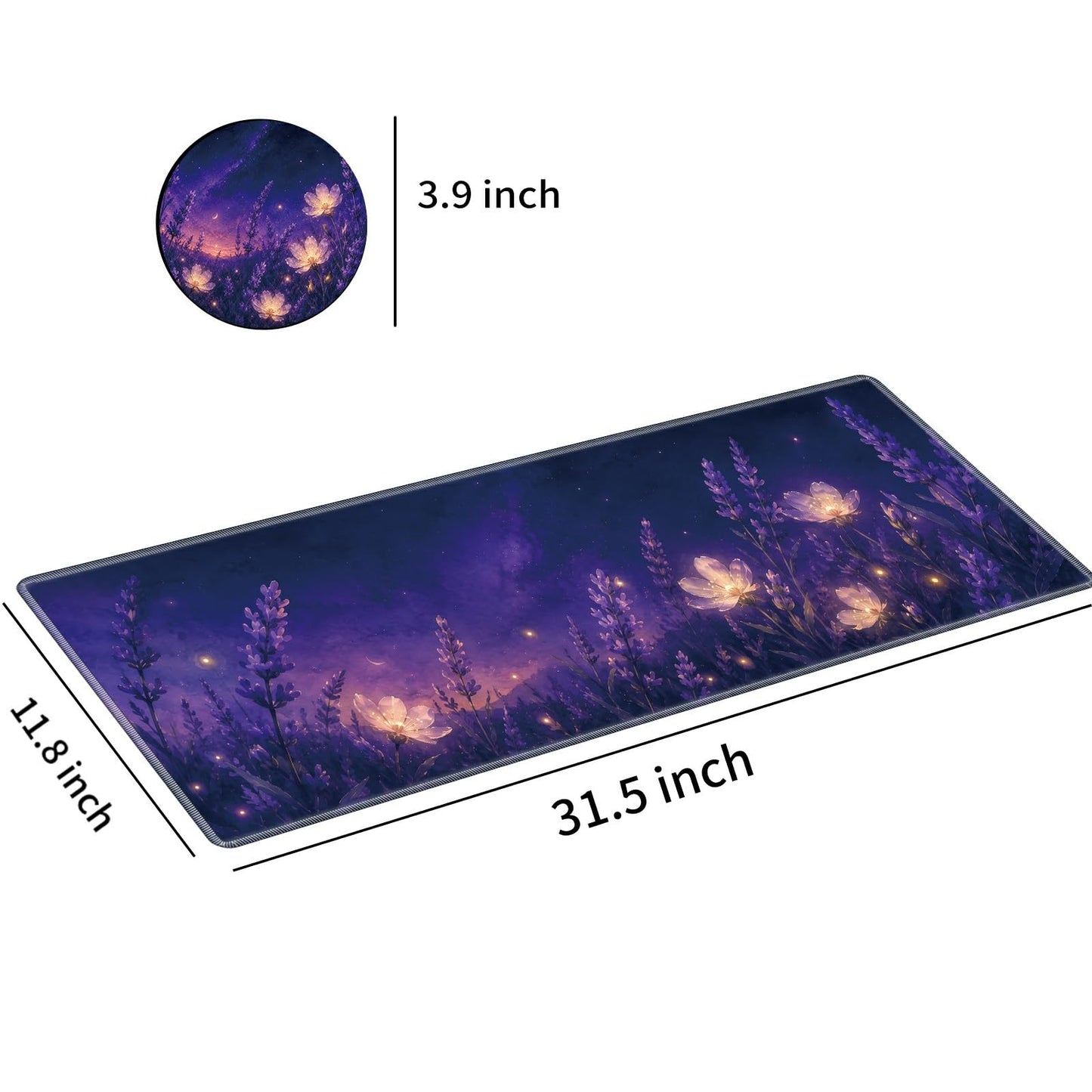 Desk Mat Large Gaming Mouse Pad + Coaster