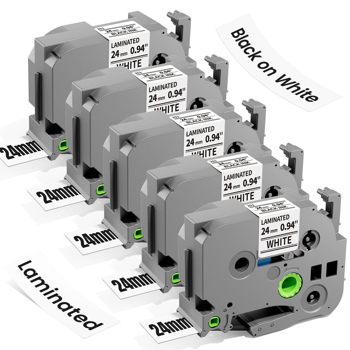 TZe-251 TZe251 Replacement for Brother P Touch TZe TZ Label Maker Tape 24mm