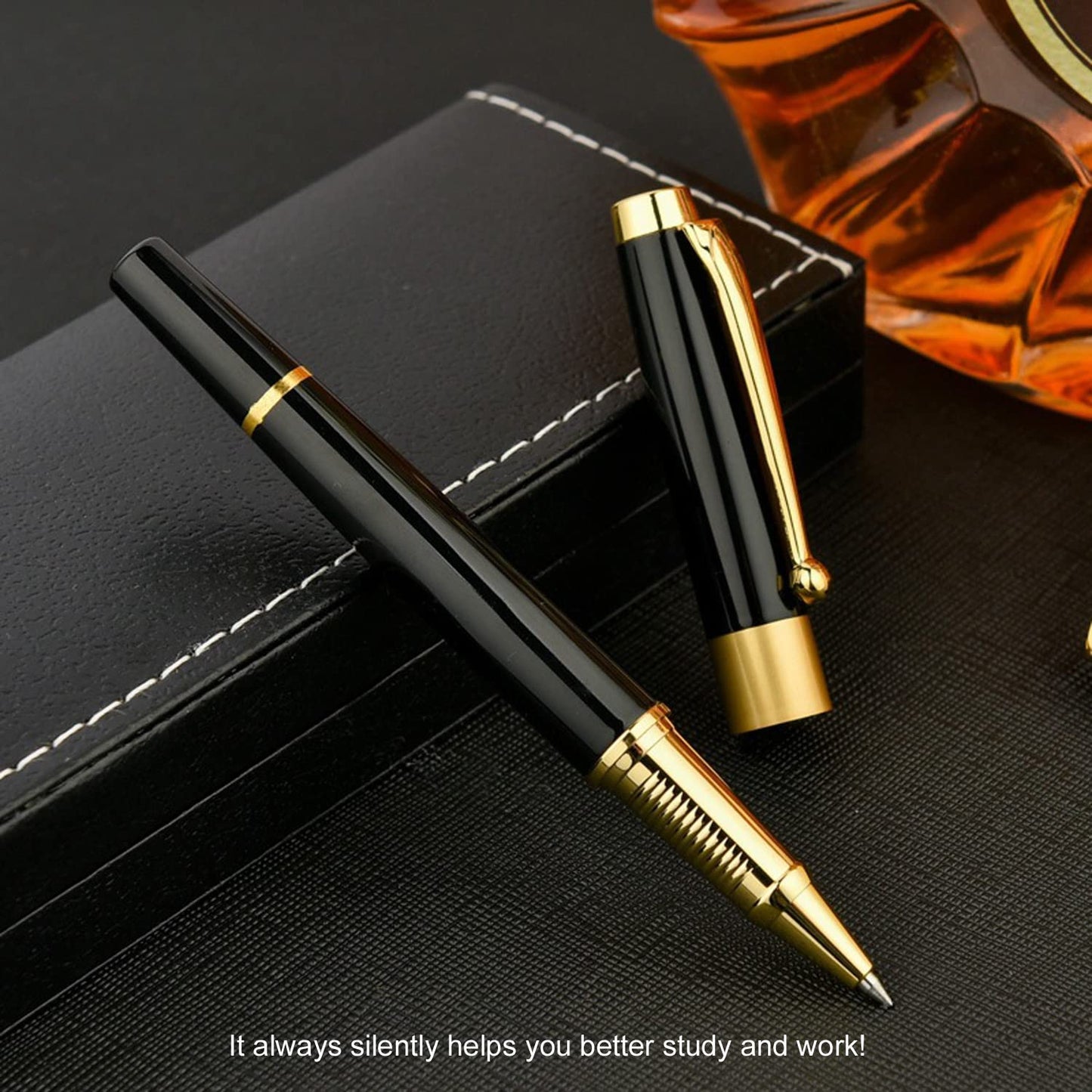 YIVONKA Ballpoint Pen Black Refill,Luxury Ballpoint Line width 0.5mm,Best Ball Pen Gift Set for Men