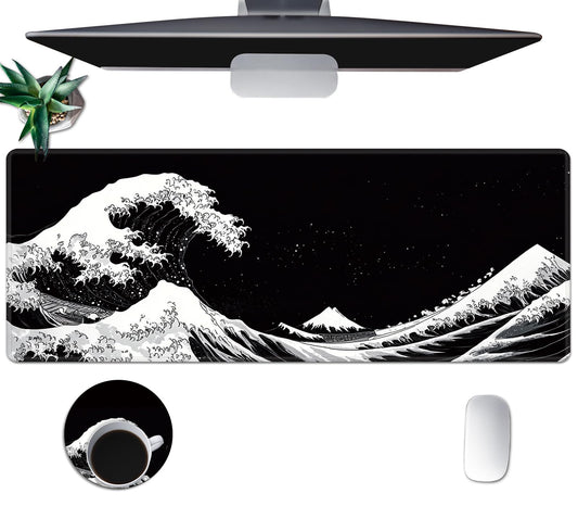 Large Mouse Pad, Desk Mat, XL Gaming Keyboard Mat, Non-Slip Rubber Base, Full Extended Mousepad for