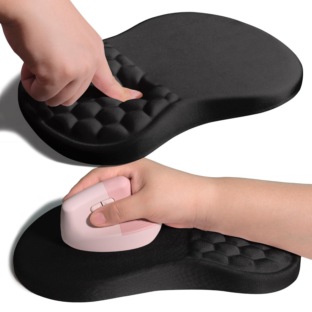 Armanza Ergonomic Joint Wrist Support Mouse Pad with Memory Foam Cushion Massage Bump, Carpal