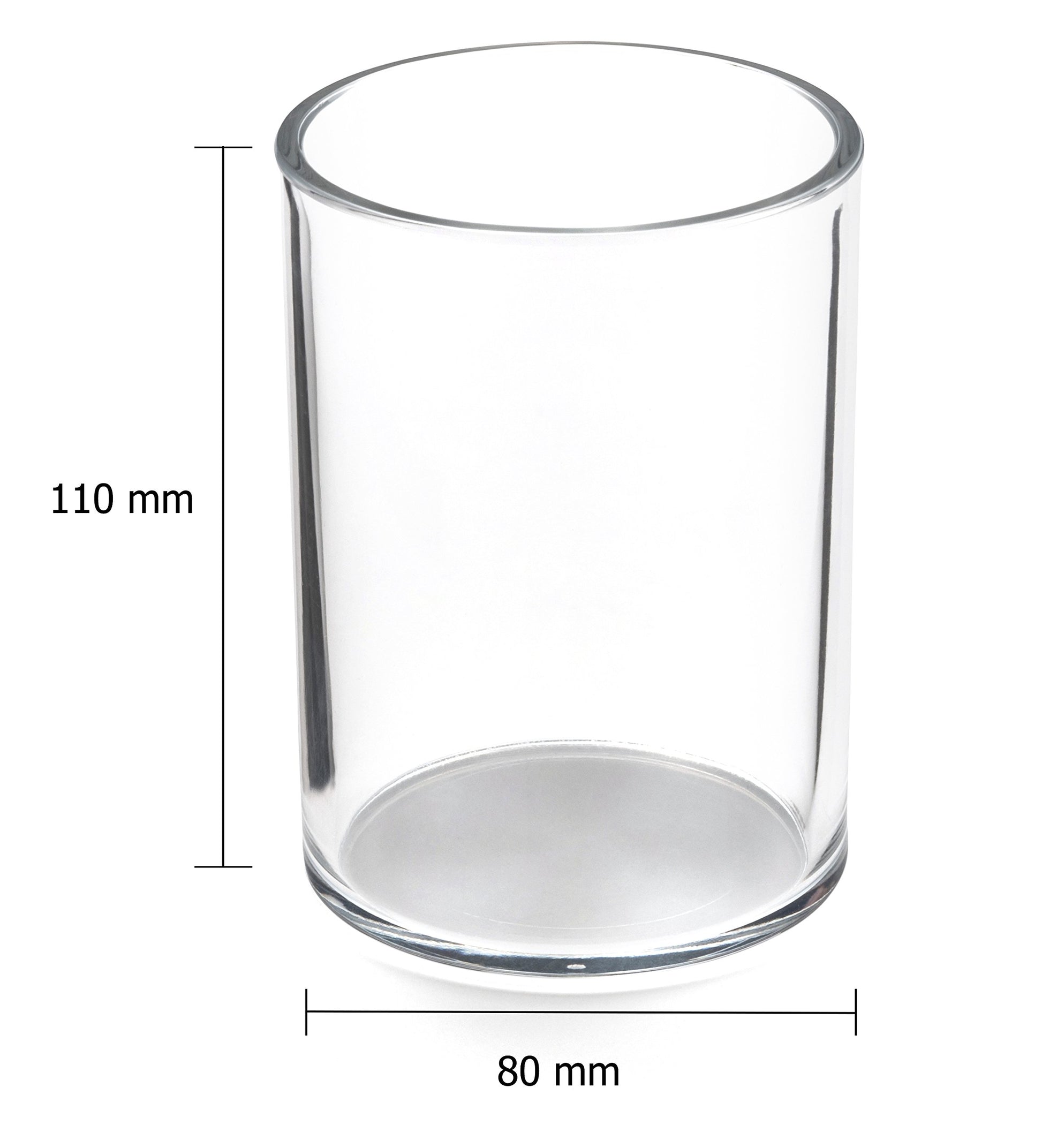 Osco Clear Acrylic Pen Pot – Round Transparent Pencil Holder & Desk Tidy – Durable Office Organiser