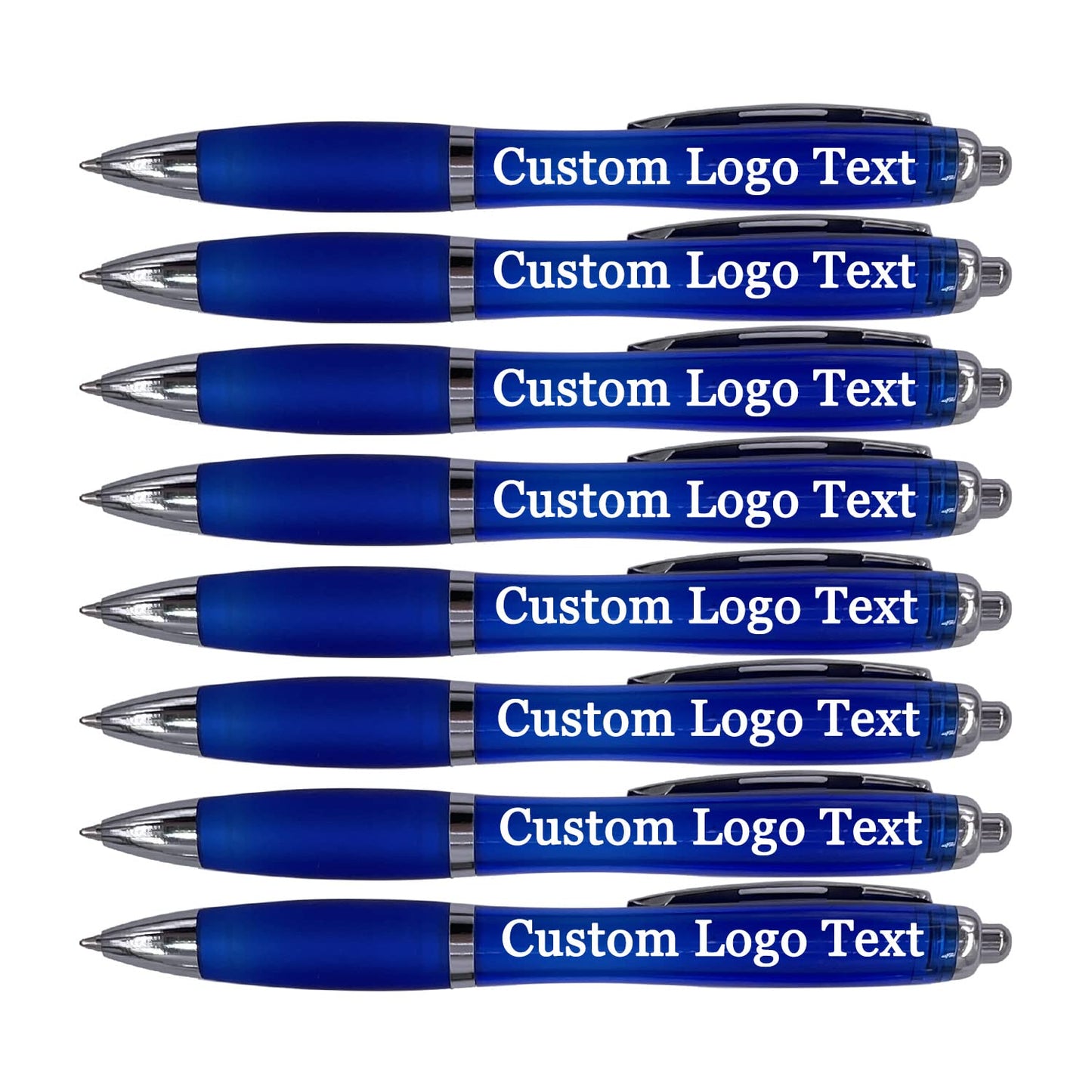 HEYZARDA Personalized Ballpoint Pens with Name for Events, Blue, 100 Pcs