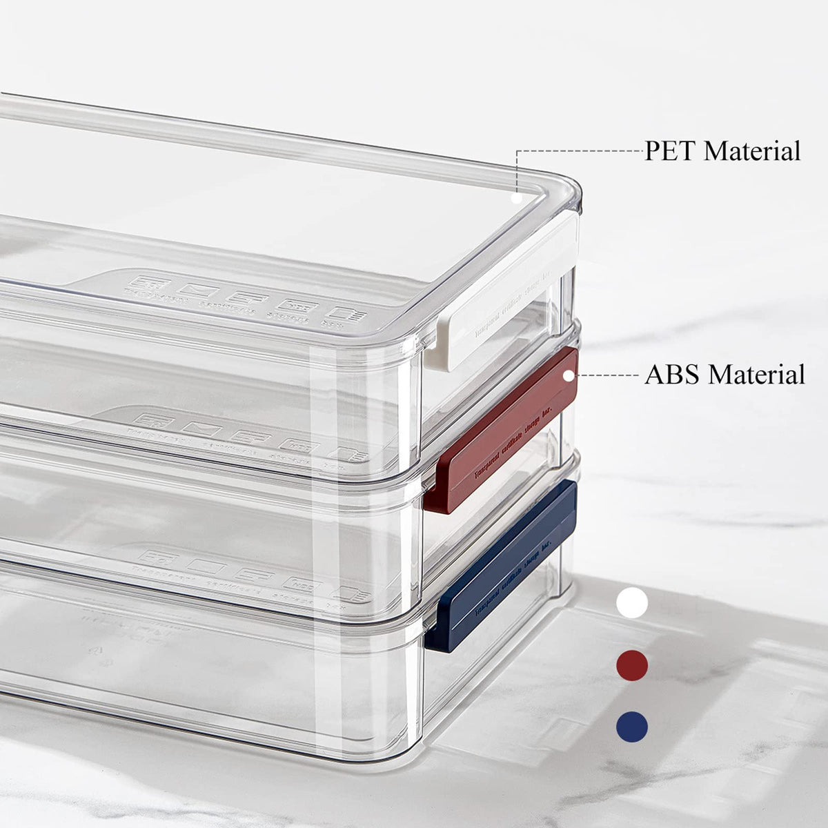 LIPCHEEGO A4 Scrapbook Paper Storage, Photo Storage Box, Plastic File Box (2Pack, Blue)