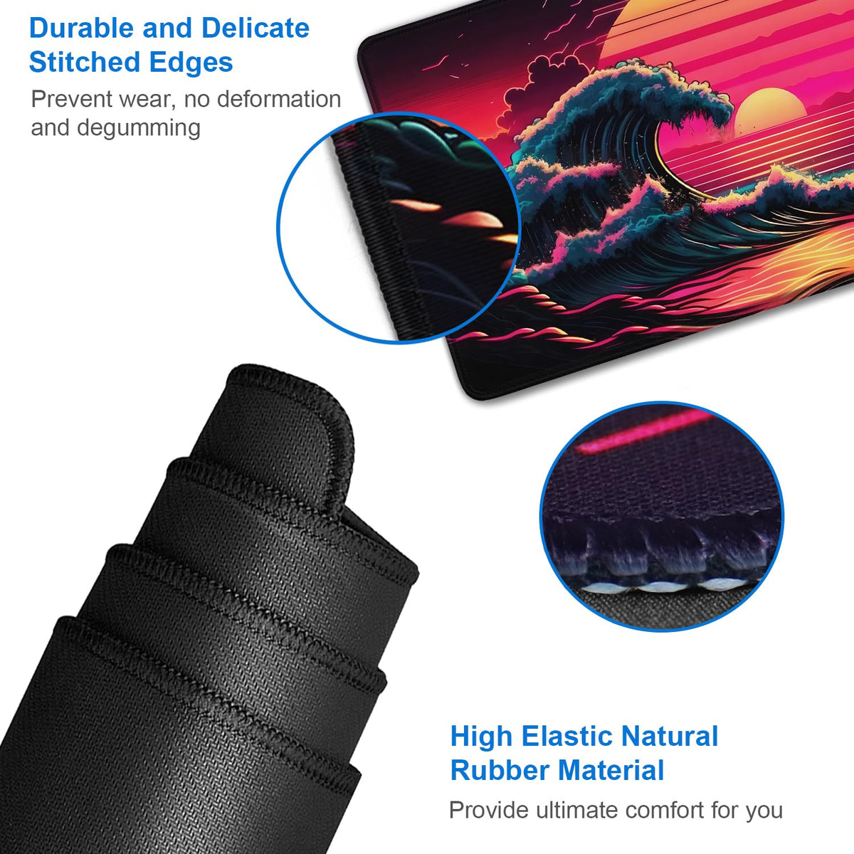 Mouse Pad, 31.5x15.7 inch Large Extended Computer Keyboard Mouse Mat, Water Resist Non-Slip