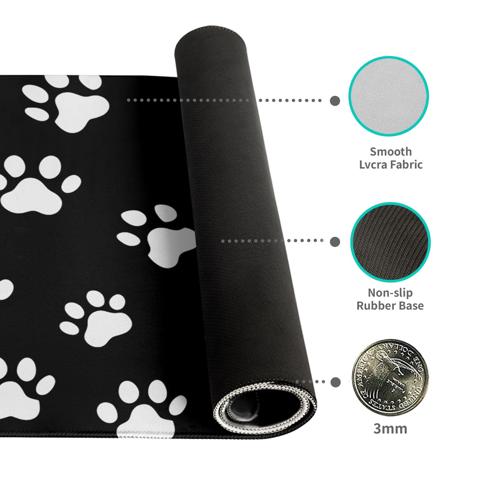 Mouse Pad Gaming Mouse Pad Desk Pad XL Large Mouse Mat Keyboard Mat Office Desk Decor