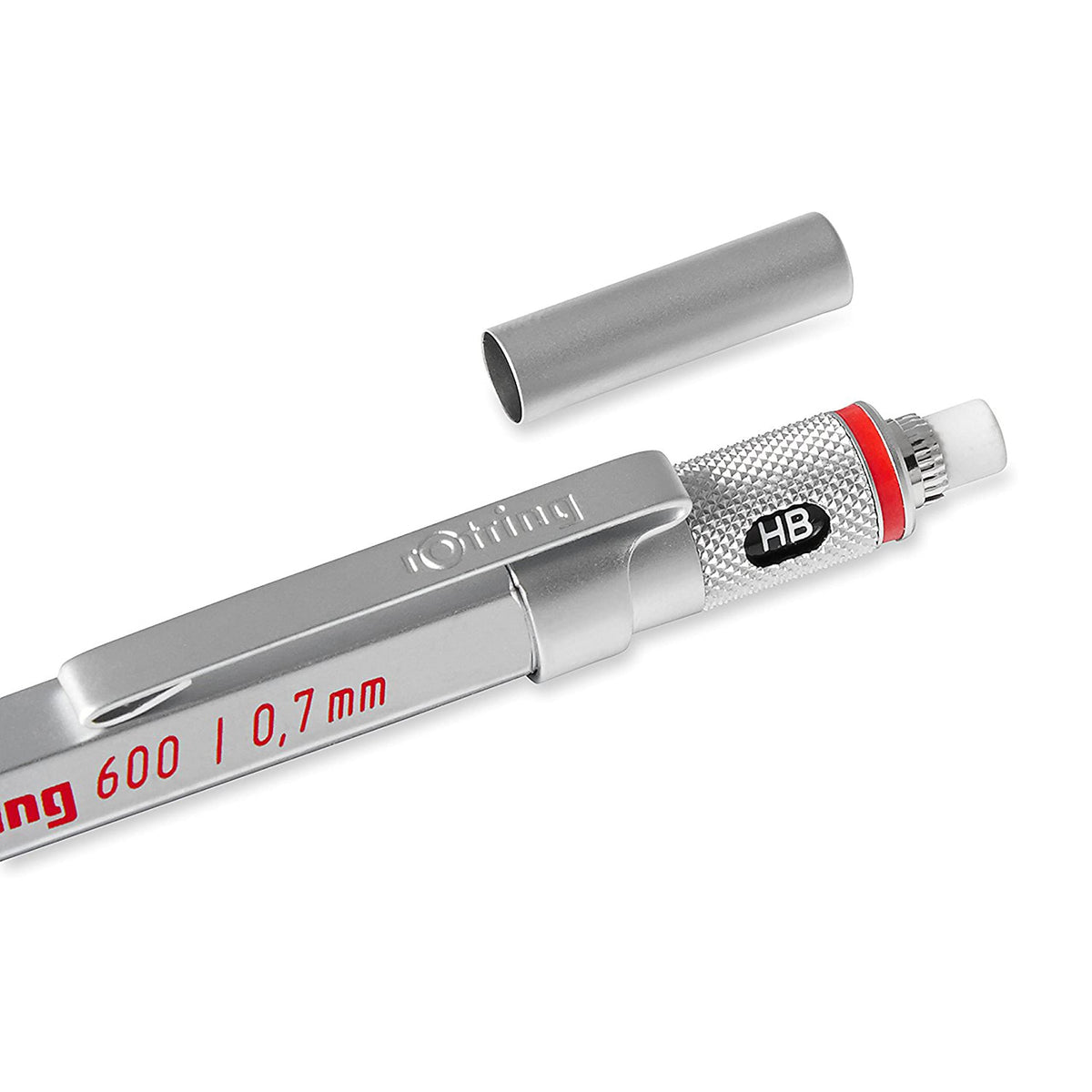 rOtring 600 Mechanical Pencil, 0.7 mm Lead, Silver Metal Barrel - For Technical Writing, Drawing
