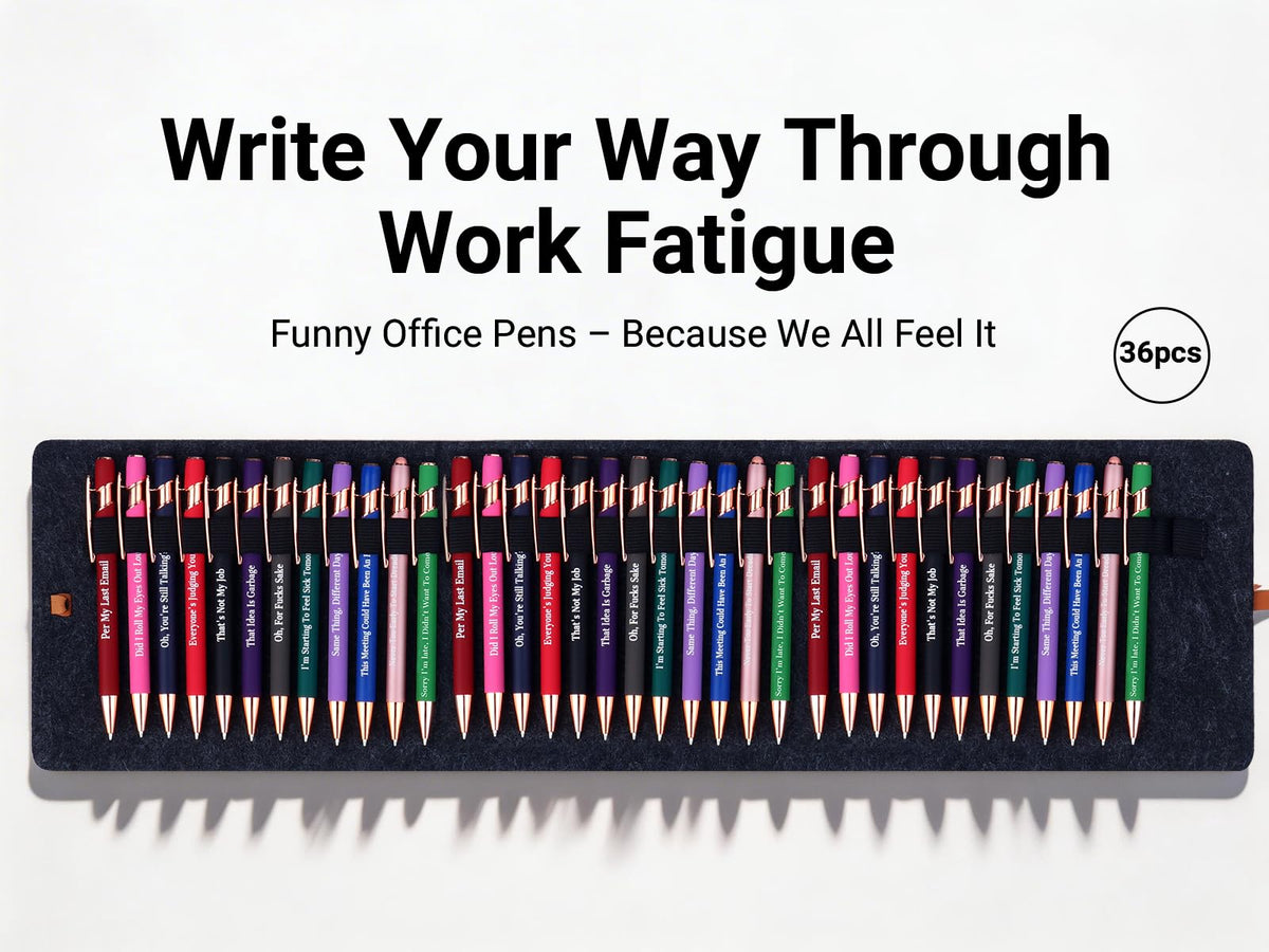 Snarky Funny Office Pens,36 Pcs Negative Sarcastic Hilarious Quotes Pens