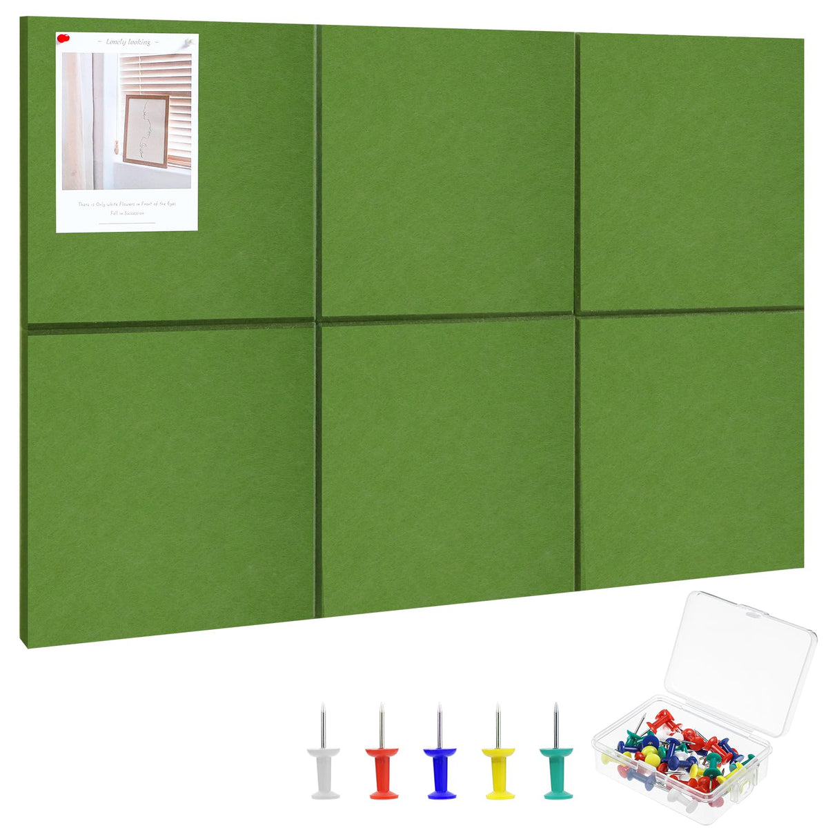 Large Cork Board 36" x 24", 6 Pack Felt Bulletin Board, Pin Boards