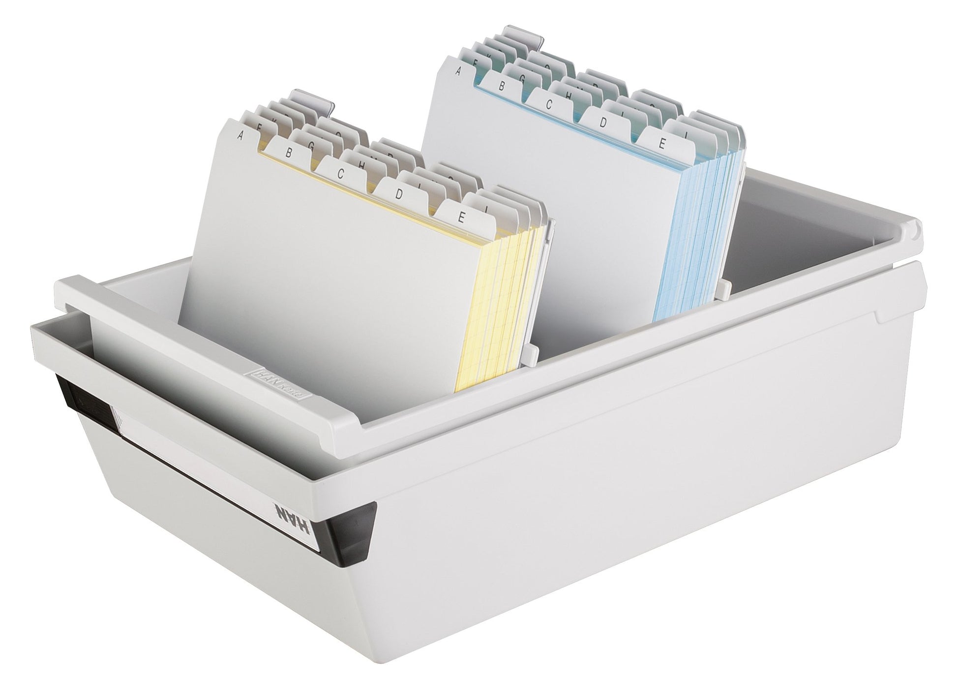 HAN 955-11, Card Filing Box A5 Landscape. Innovative, Attractive Design Holds 1,300 Cards