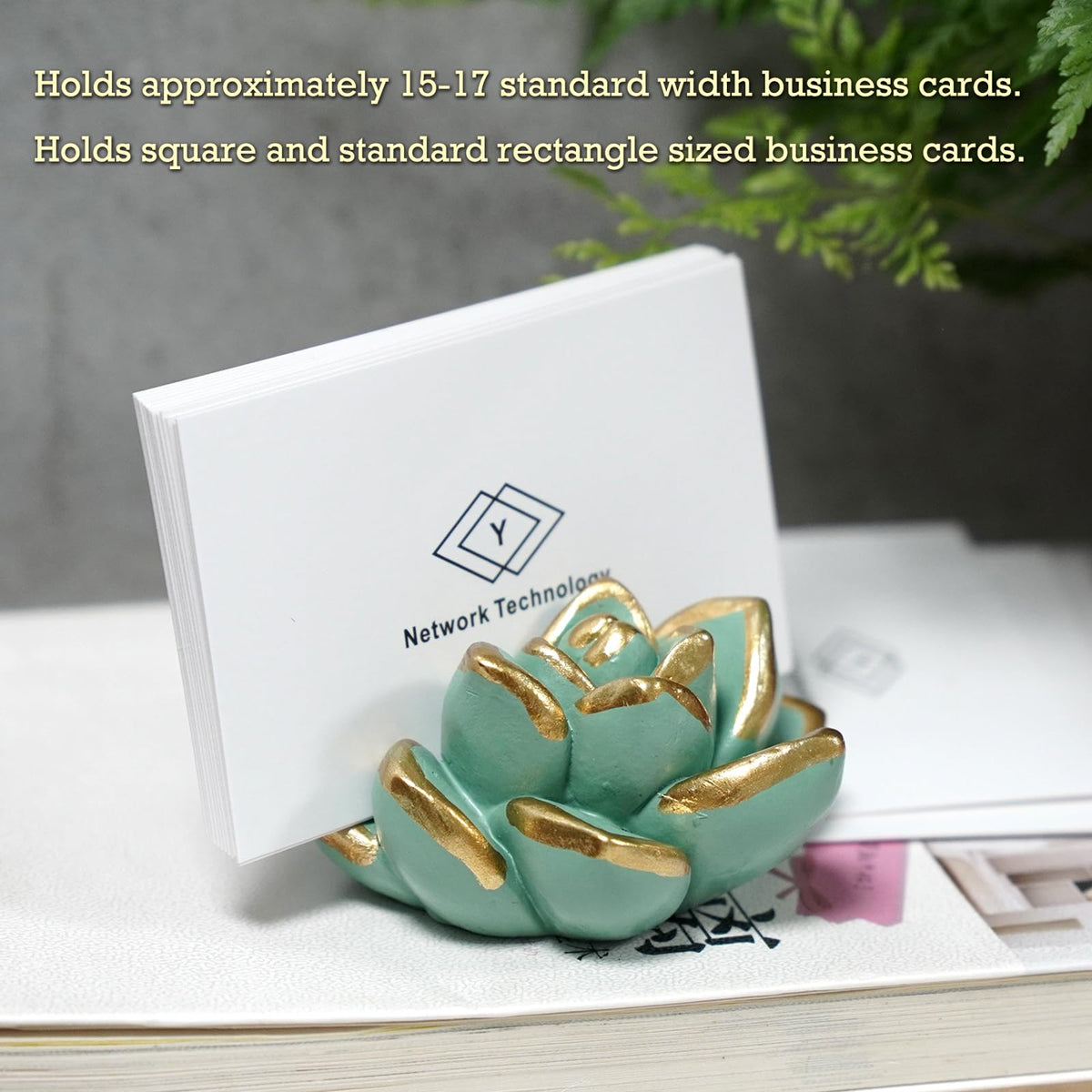 wowhalolo Business Card Holder & Name Display Stand Desk Organizer Vertical