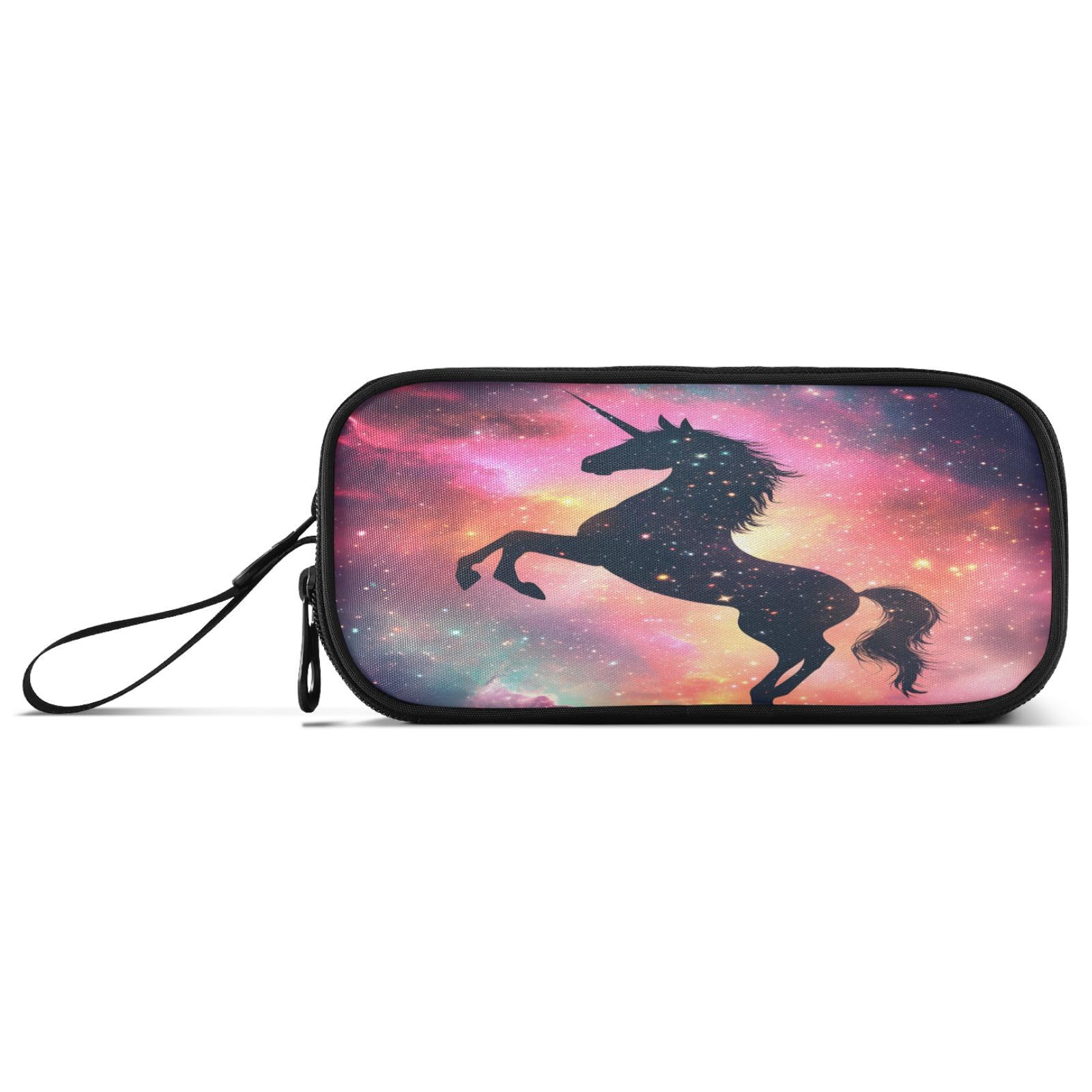 BOENLE Unicorn Galaxy Sky Pencil Case Box Boys Girls Large Pencil Pouch Zipper Compartments Big