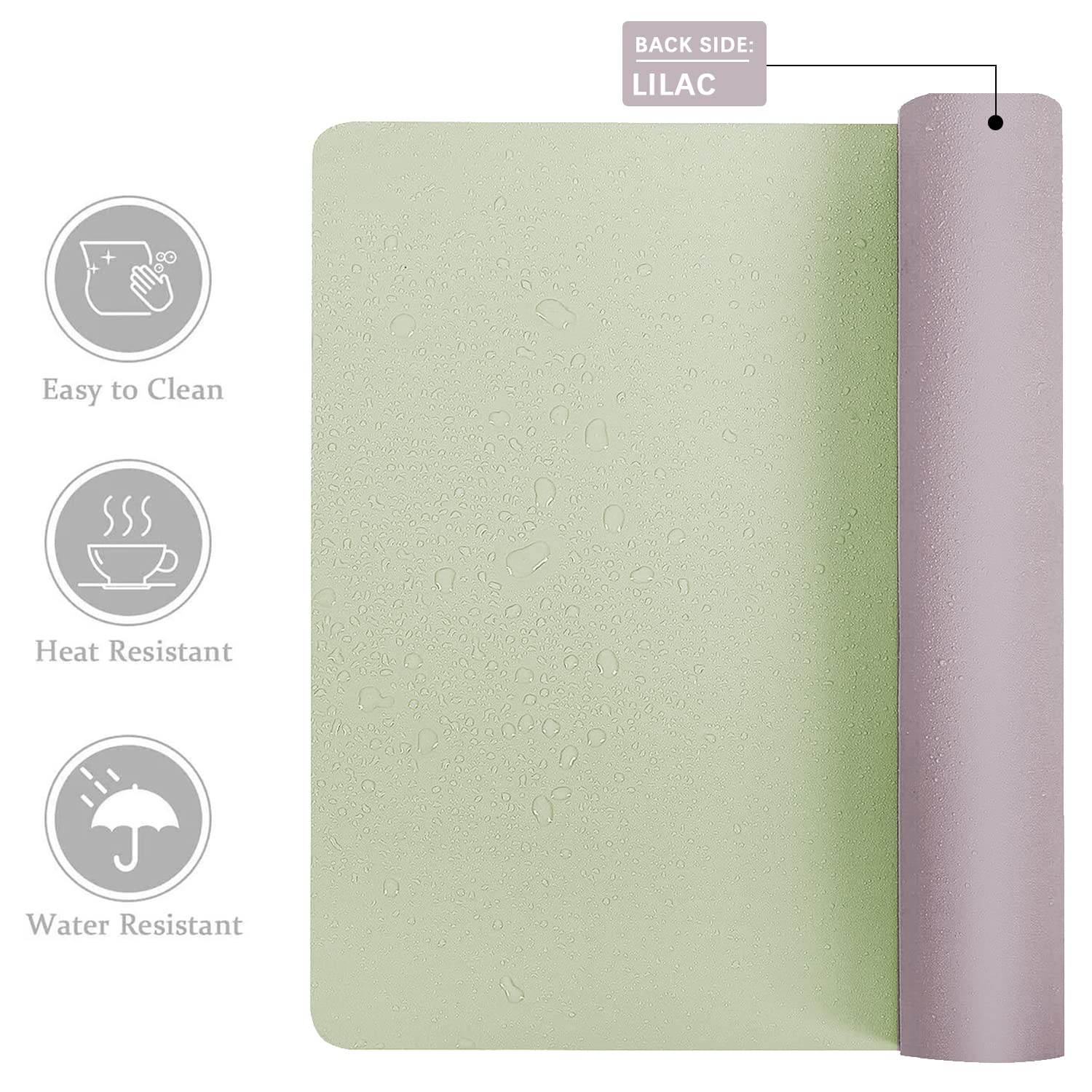 Aothia Double-Sided PU Leather Desk Pad - Non-Slip Large Mouse Pad & Desk Mat for Office, Home