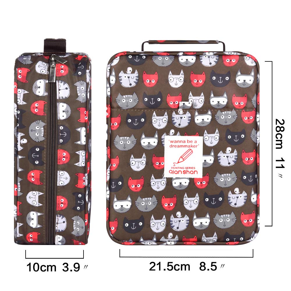 Pencil Case Holder Slot with Zipper Closure Large Capacity Pen Organizer