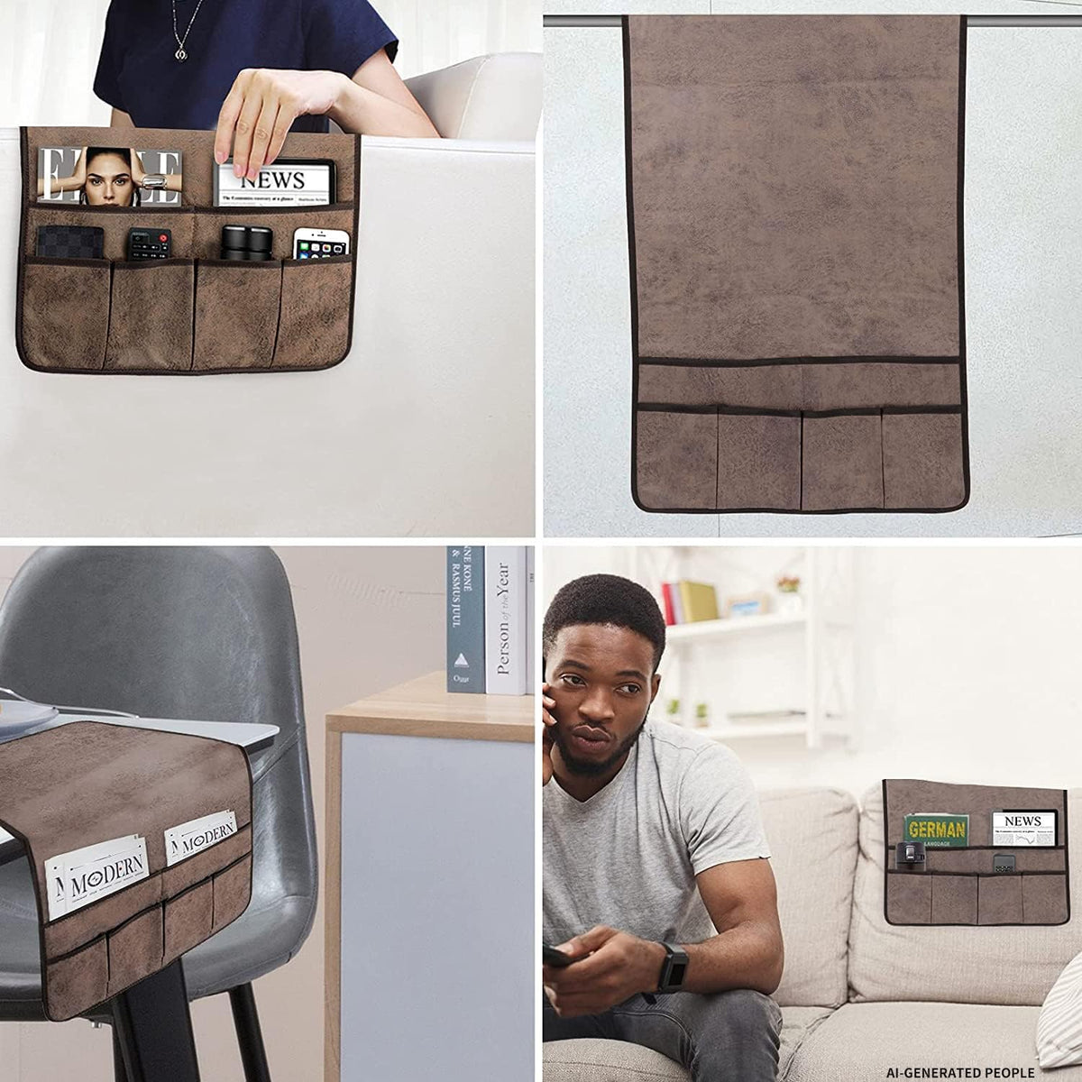 HAOMAIJIA Sofa Armrest Organizer, Remote Control Holder for Recliner Couch