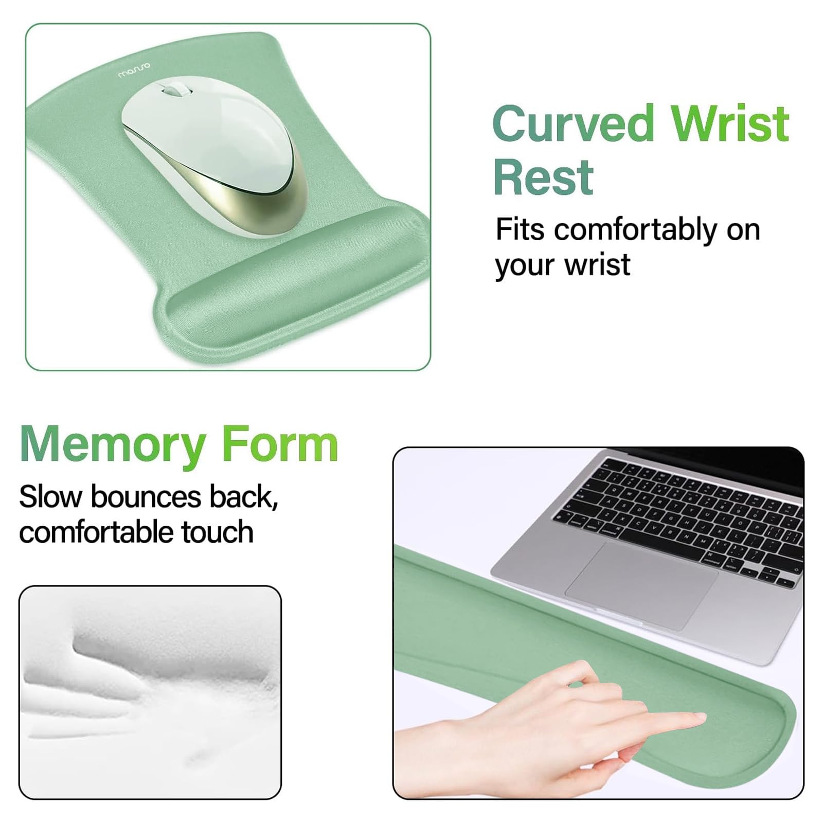 MOSISO Keyboard Mouse Pad Set, Large Gaming Mousepad&Keyboard Wrist Rest