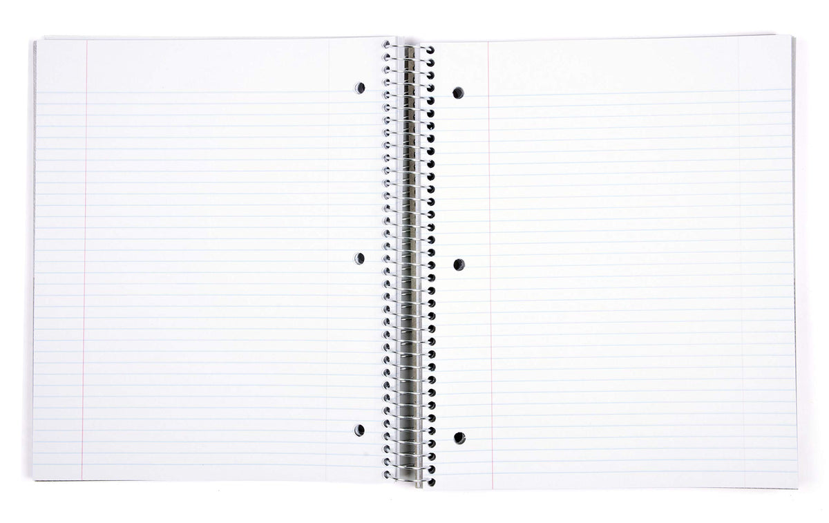Mintra Office Durable Spiral Notebooks, 5 Subject (Salmon, College Ruled 1pk)