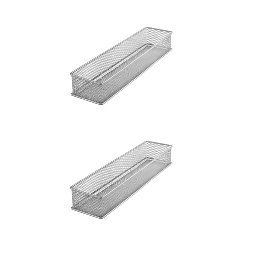 Ybm Home Silver Mesh Drawer Cabinet and or Shelf Organizer Bins, School Supply Holder Office