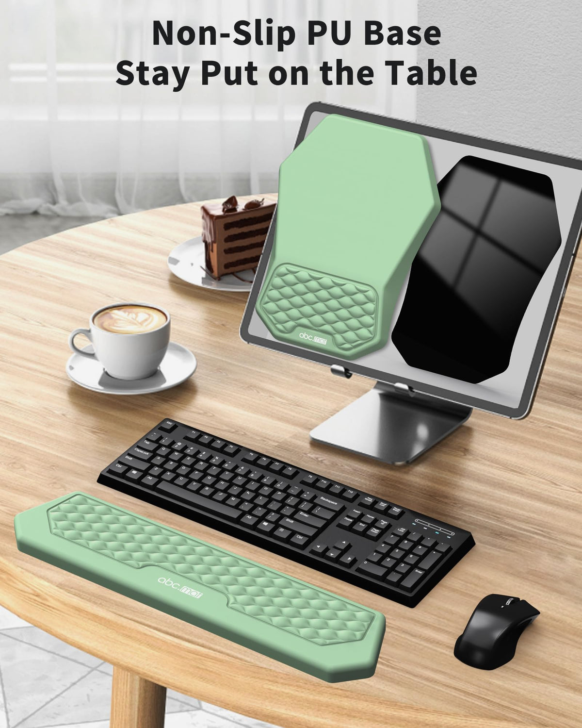 Ergonomic Mouse Pad with Wrist Rest & Keyboard Wrist Rest Support Set