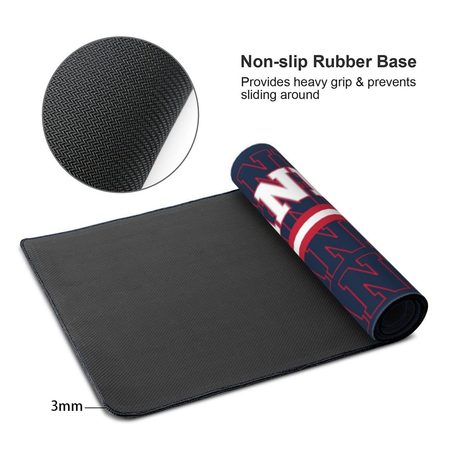 ANTKING New England Mouse Pad Custom Name and Number Desk Pad for Men Women Youth Gifts