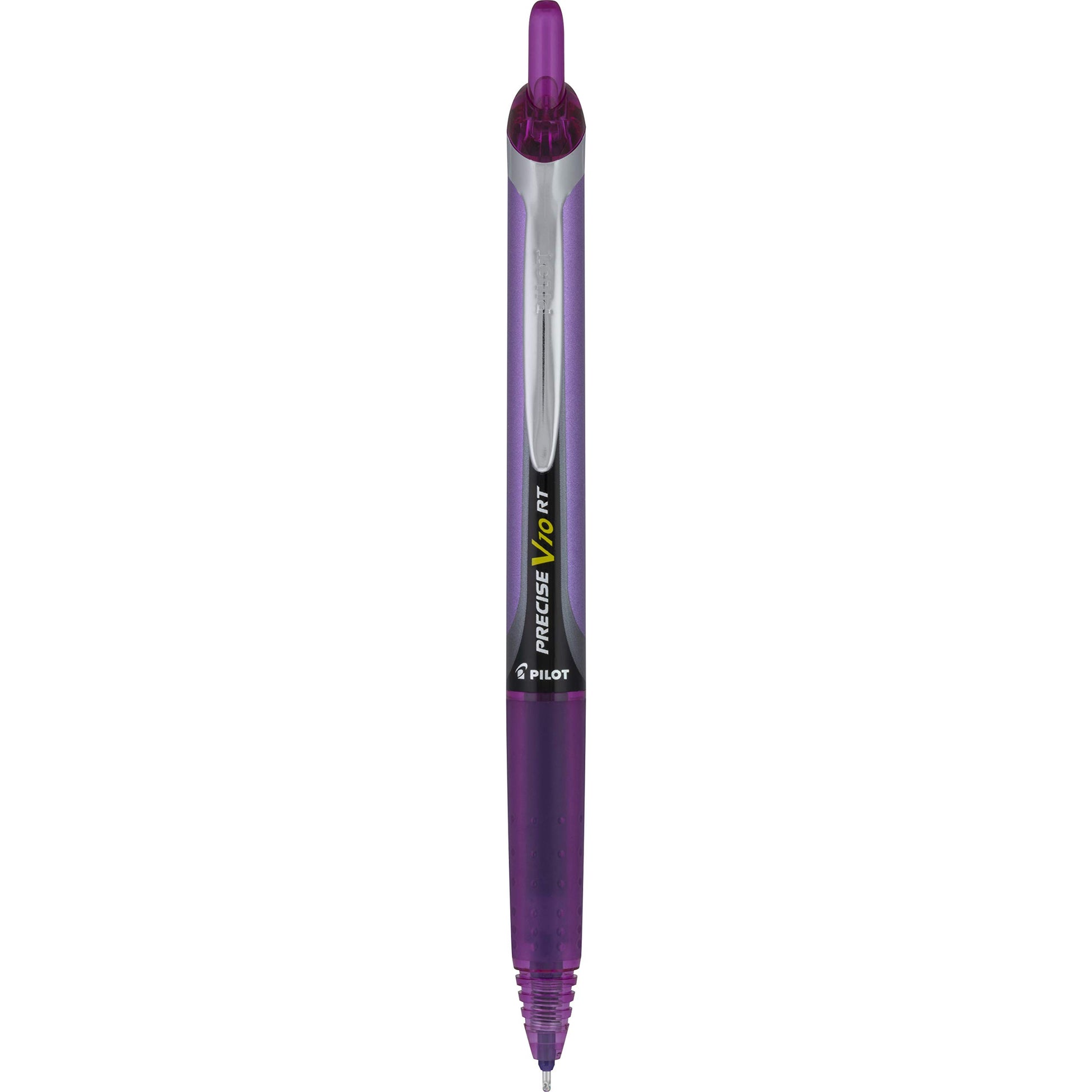 PILOT Precise V10 RT Retractable Ball Pens, 1.0mm, Purple, 12-Pack