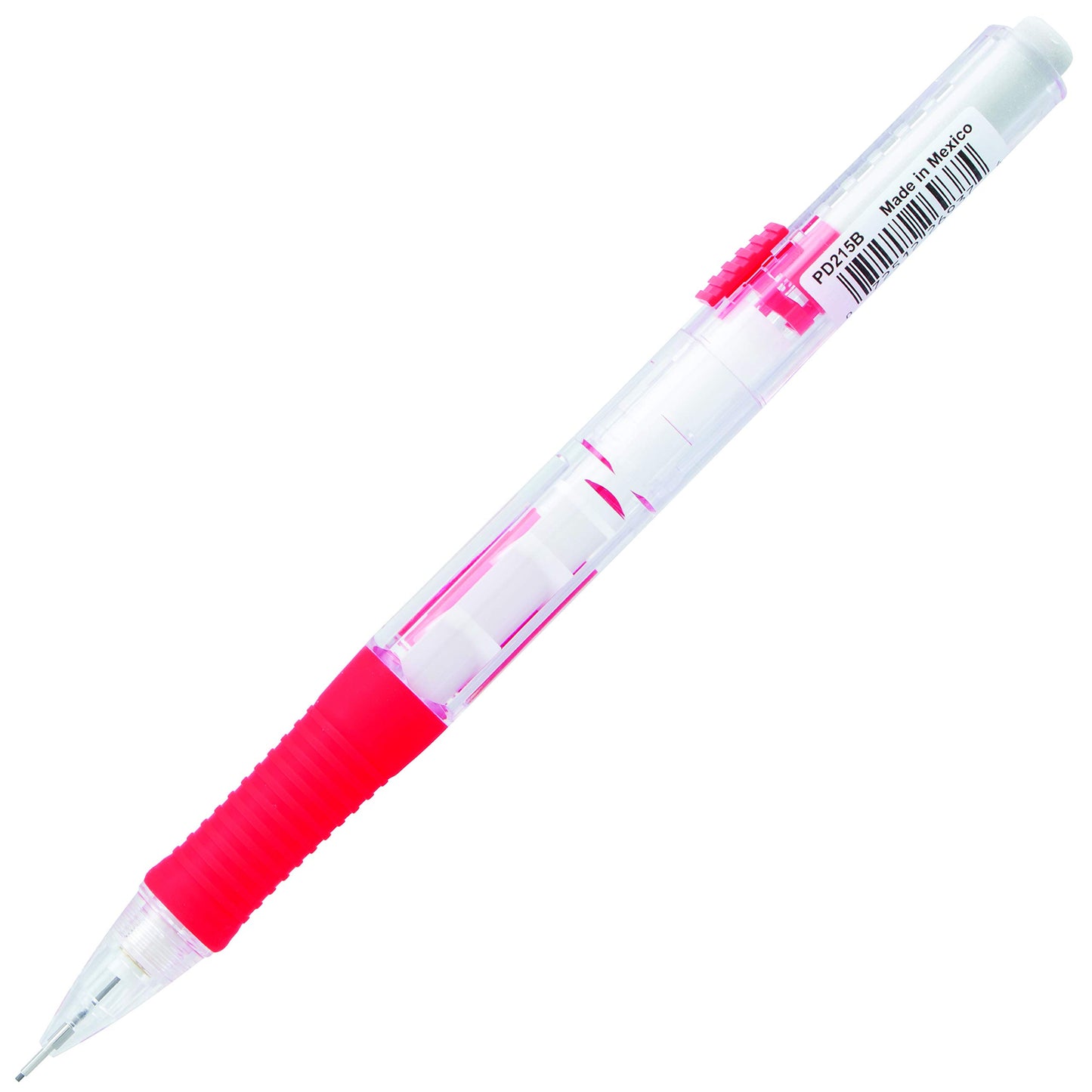 Pentel QUICK CLICK Mechanical Pencil (0.5mm), Red Barrel, Box of 12 Pencils (PD215B)