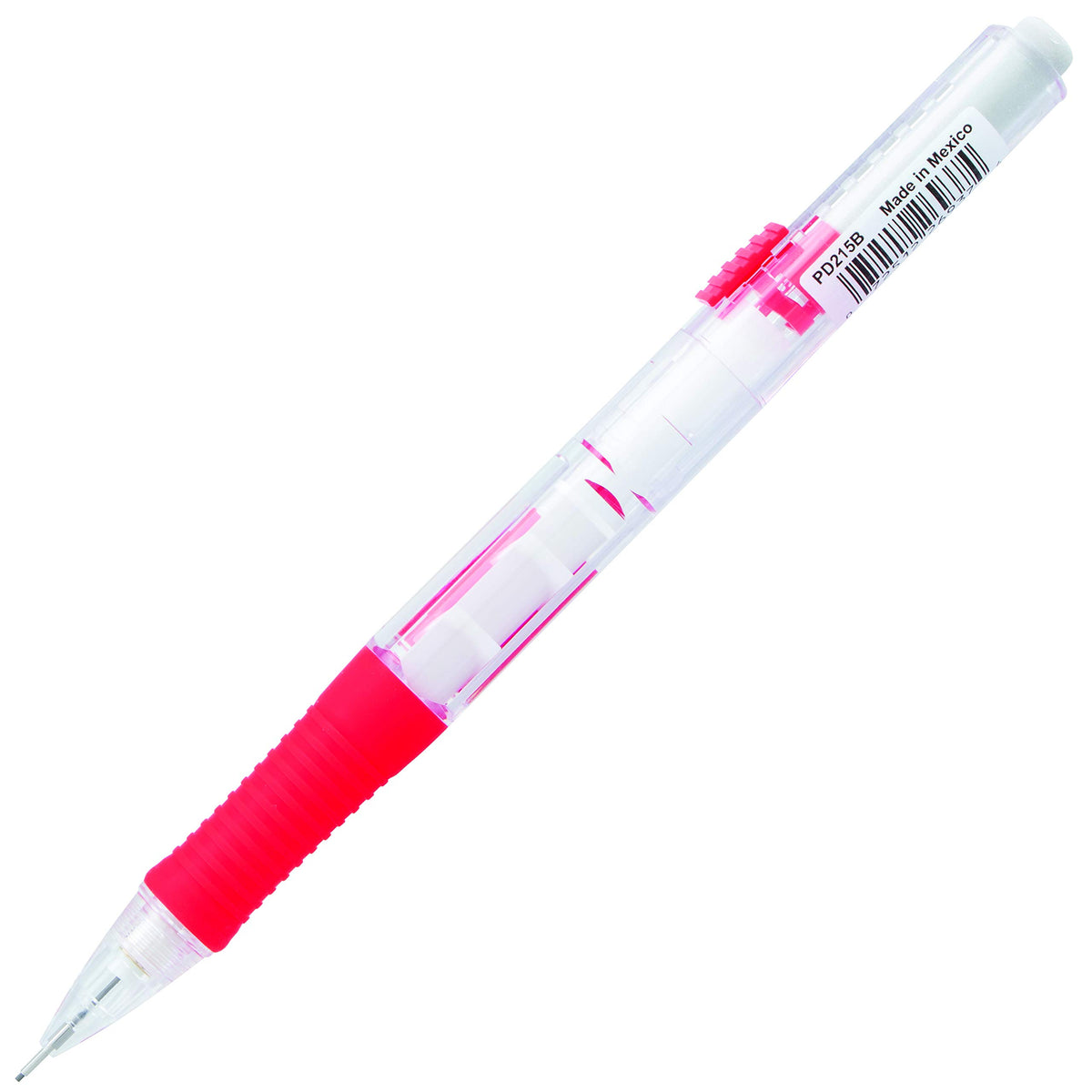 Pentel QUICK CLICK Mechanical Pencil (0.5mm), Red Barrel, Box of 12 Pencils (PD215B)