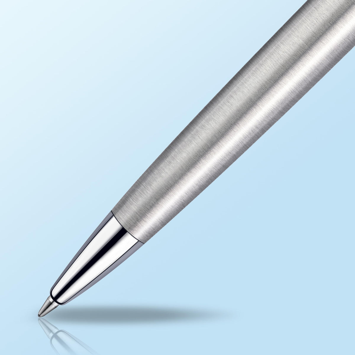 Waterman Hémisphère Ballpoint Pen | Stainless Steel with Chrome Trim | Medium Point | Blue Ink |