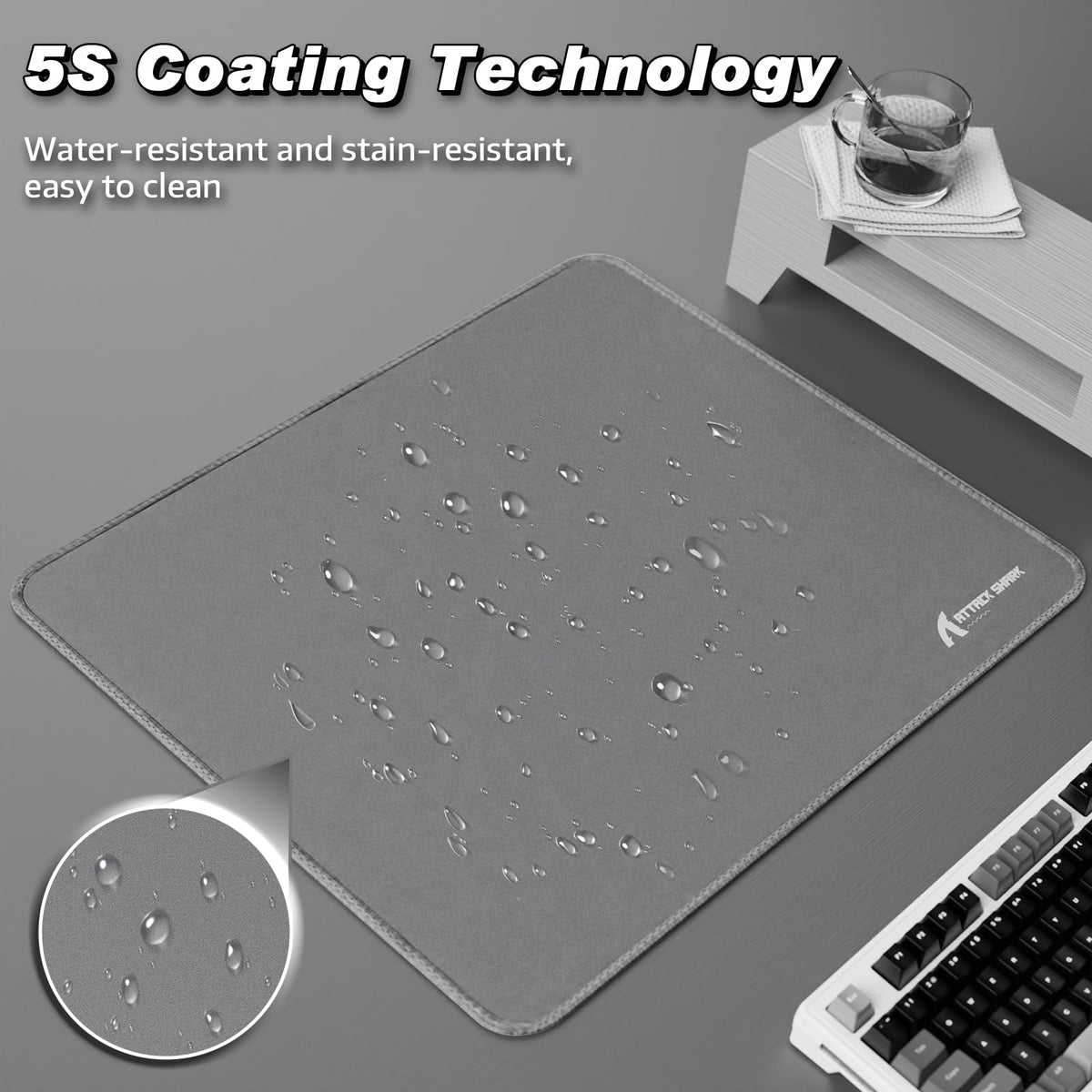 ATTACK SHARK CM02 Gaming Mouse Pad for Esports Speed Large Mouse mats for Desk Waterproof Surface