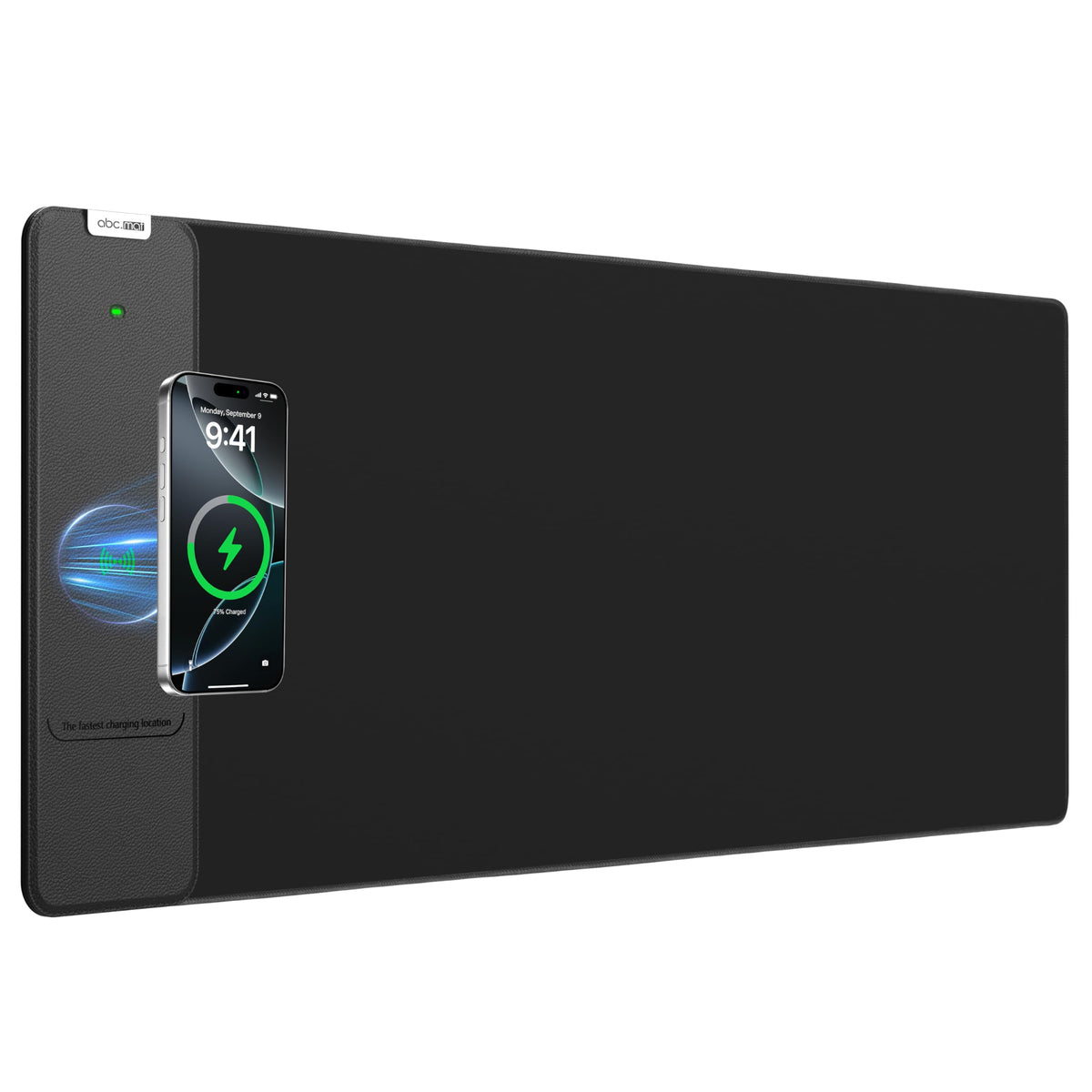 Wireless Charging Mouse Pad, 31.5"x11.8" Large Desk Mat, Smooth Glide