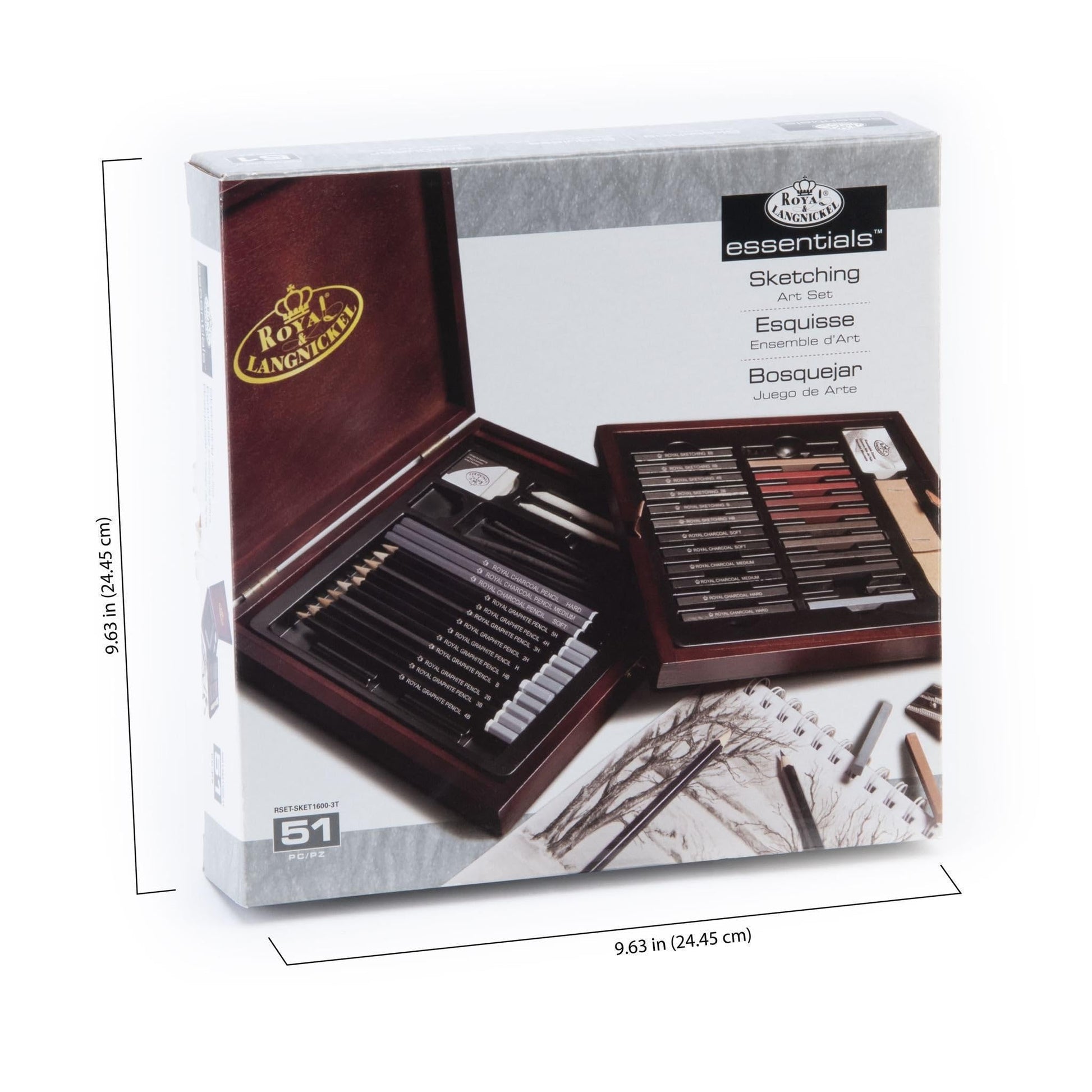 Royal & Langnickel RSET-SKET1600 Premier Sketch Pencil Art Set, 51-Piece