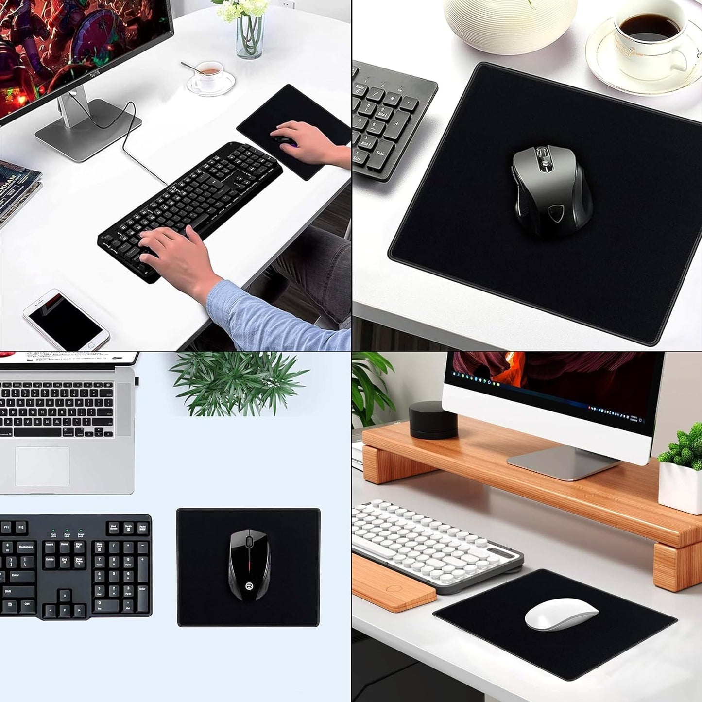 SaiTech IT 50 Pack Waterproof Mouse Pad, 8.66x7.1 inch, Black