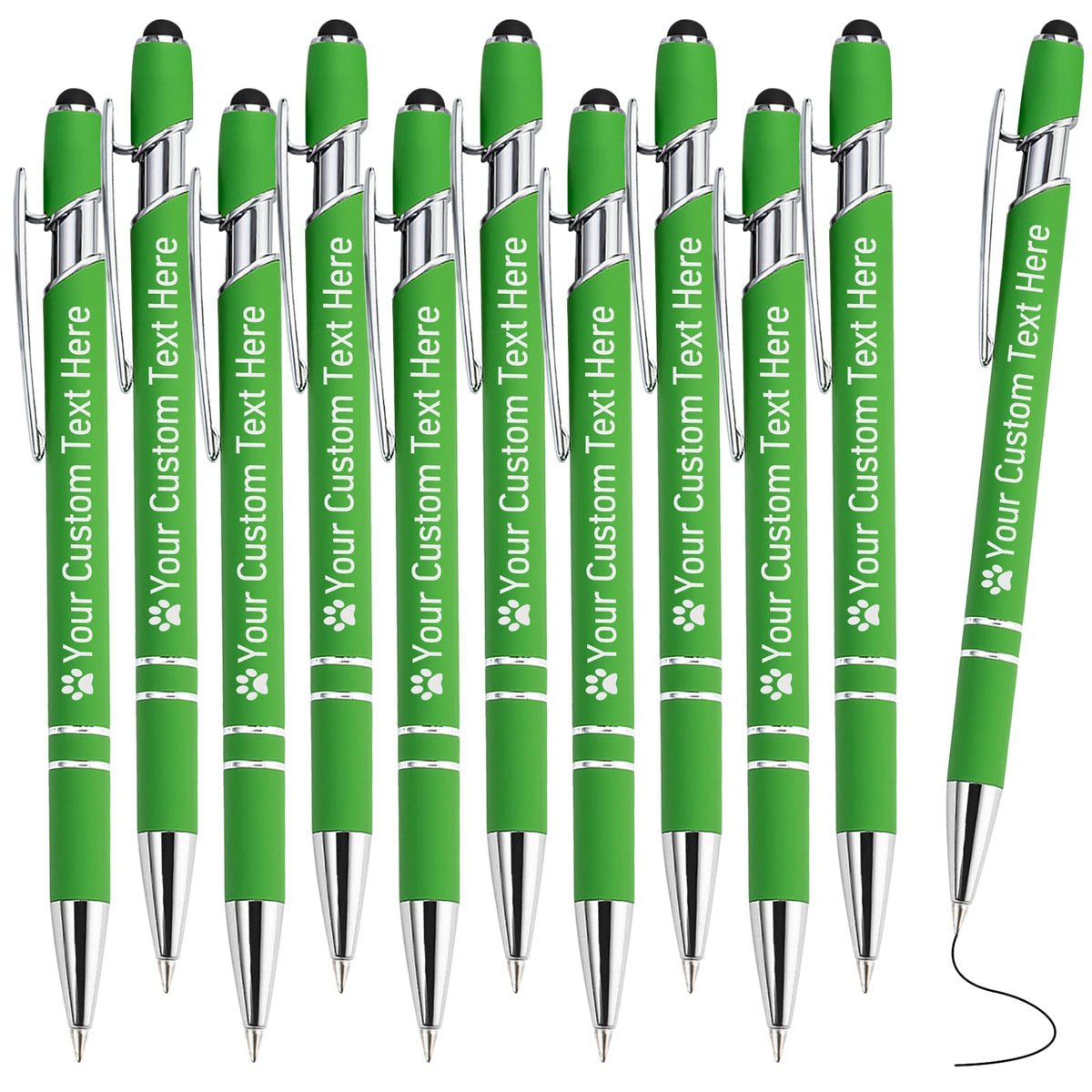 STREADVE Personalized Custom Pens with Name Engraved Logo Text Pen, Pack of 10 Customized Smooth