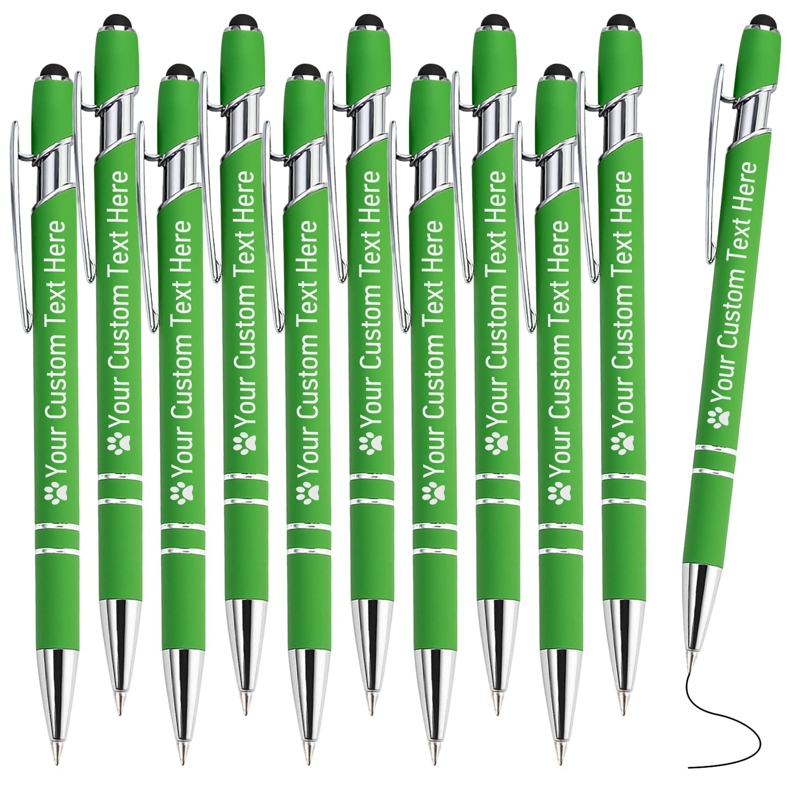 STREADVE Personalized Custom Pens with Name Engraved Logo Text Pen, Pack of 10 Customized Smooth